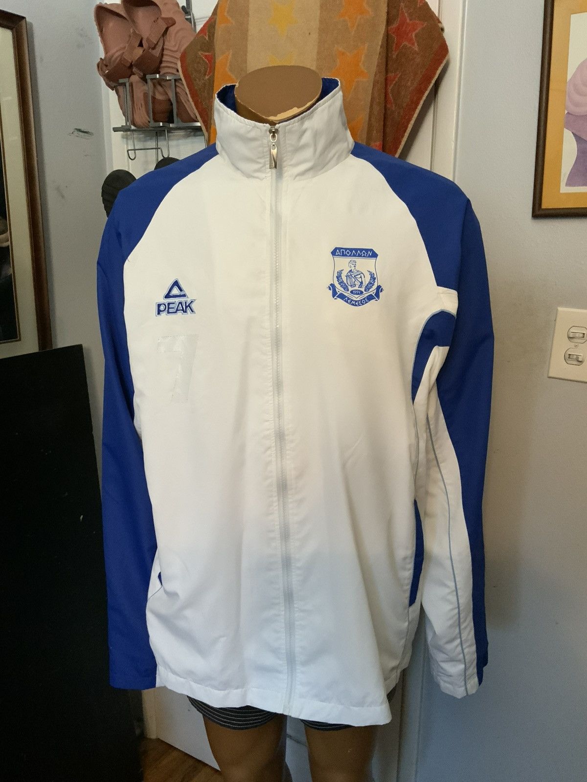 Other Peak Apollon Limassol FC AFC Cyprus Windbreaker Zip Jacket Size US XL / EU 56 / 4 - 13 Thumbnail