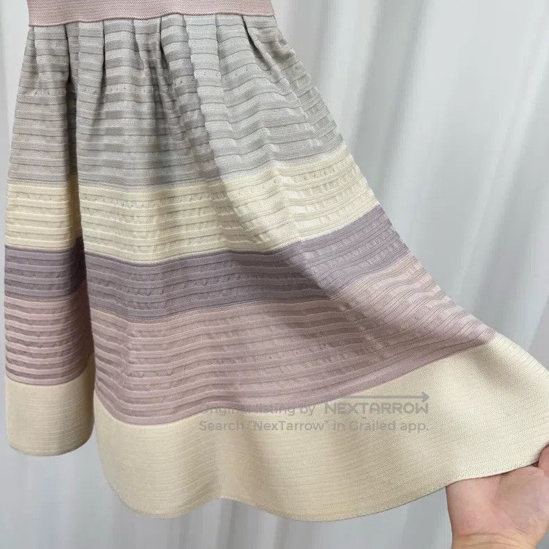 Dior Striped colour-blocked dress