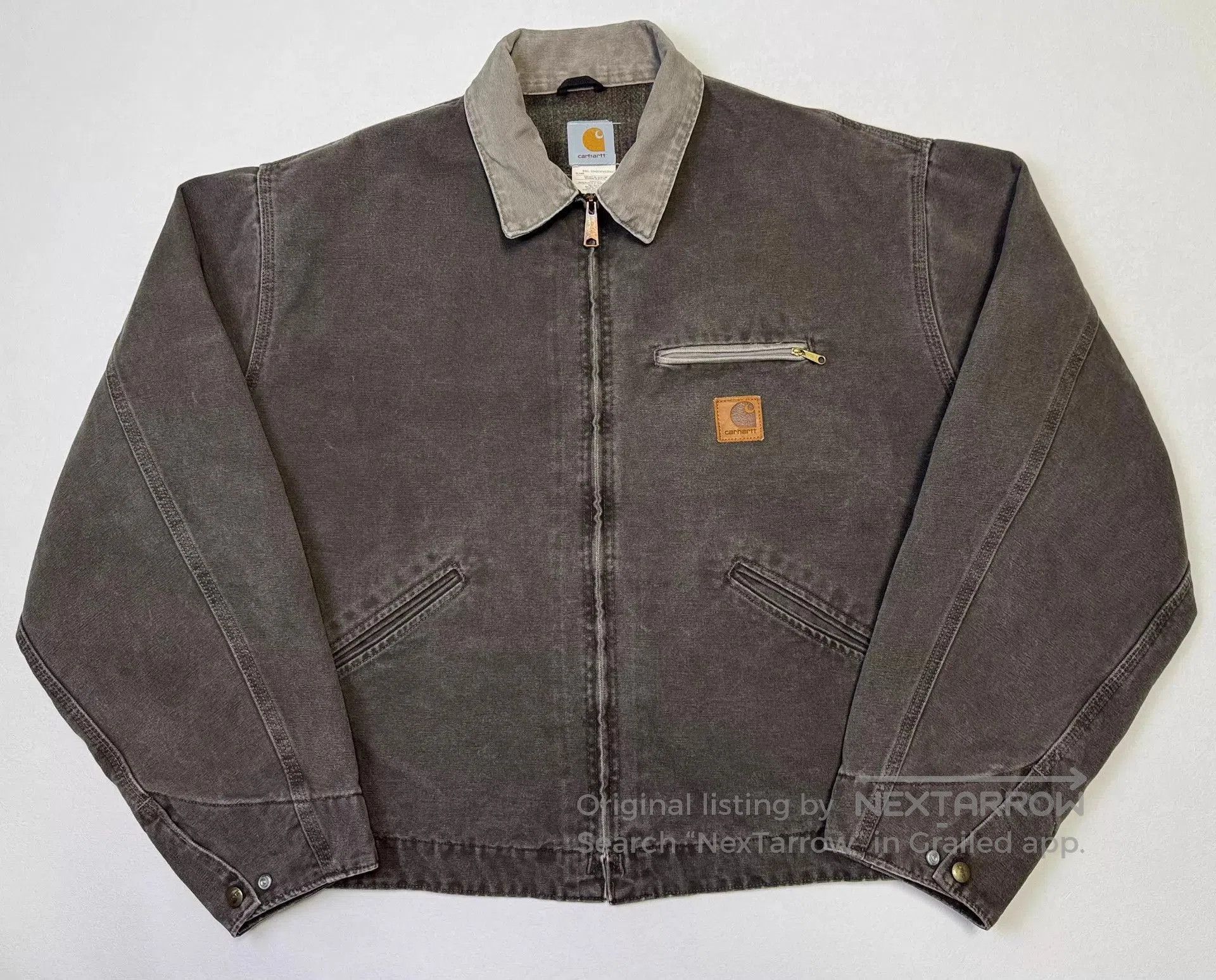Carhartt Brown Work Jacket with Zipper and Chest Pocket. Size US XXL / EU 58 / 5 - 2 Thumbnail