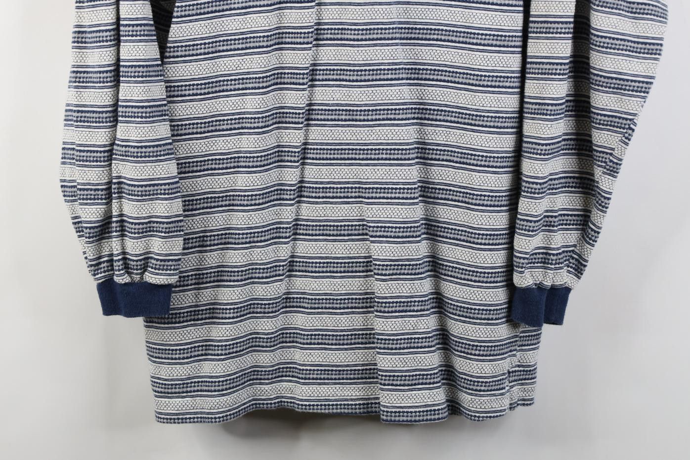 Vintage Vintage 90s Streetwear Thermal Knit Long Sleeve Rugby Polo Size US L / EU 52-54 / 3 - 3 Thumbnail