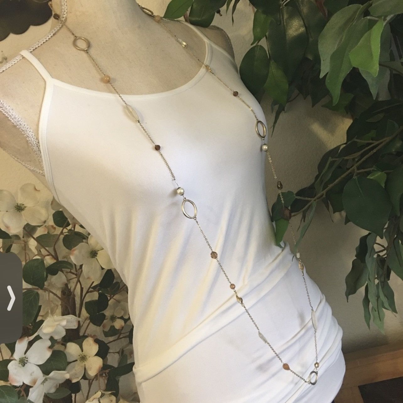 Vintage Vintage handcrafted wired stone glass pearl bead necklace Size ONE SIZE - 2 Thumbnail