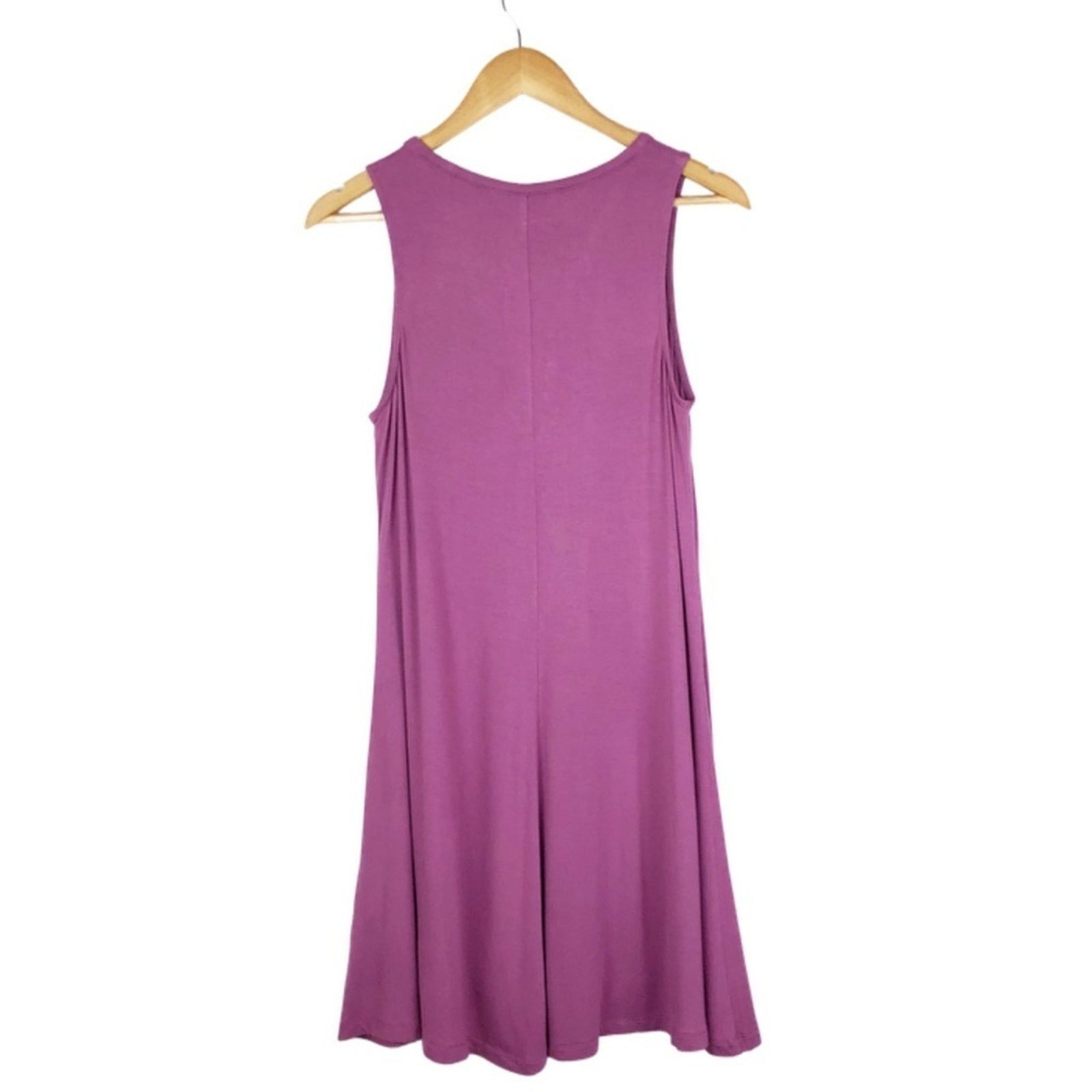 Express Express Women’s Lace Up Trapeze Hem Purple Mini Dress Size M / US 6-8 / IT 42-44 - 7 Thumbnail