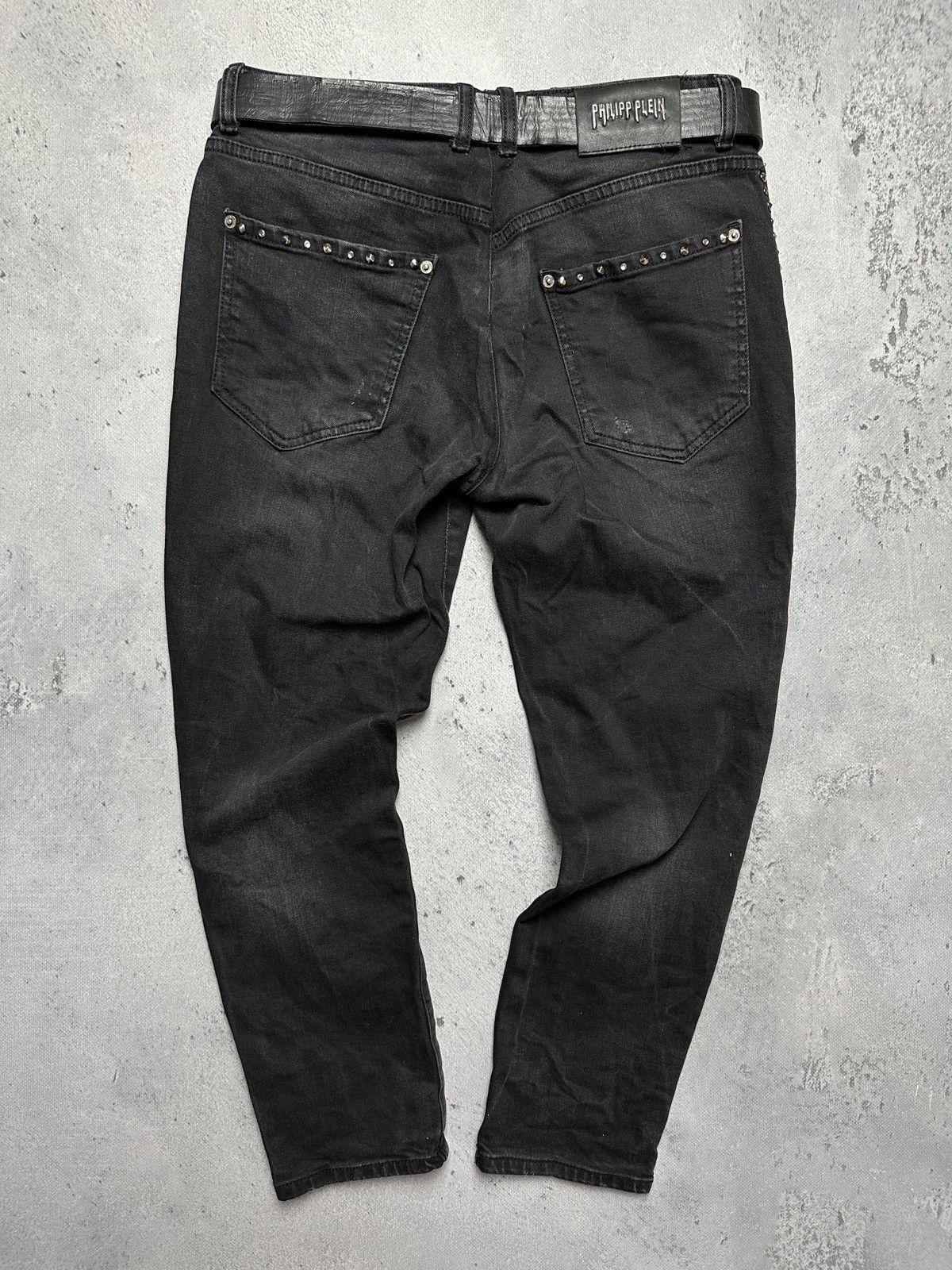 Philipp Plein Philipp Plein Boyfriend Opium Jeans With a Belt Avant Garde Size 32" / US 10 / IT 46 - 2 Thumbnail