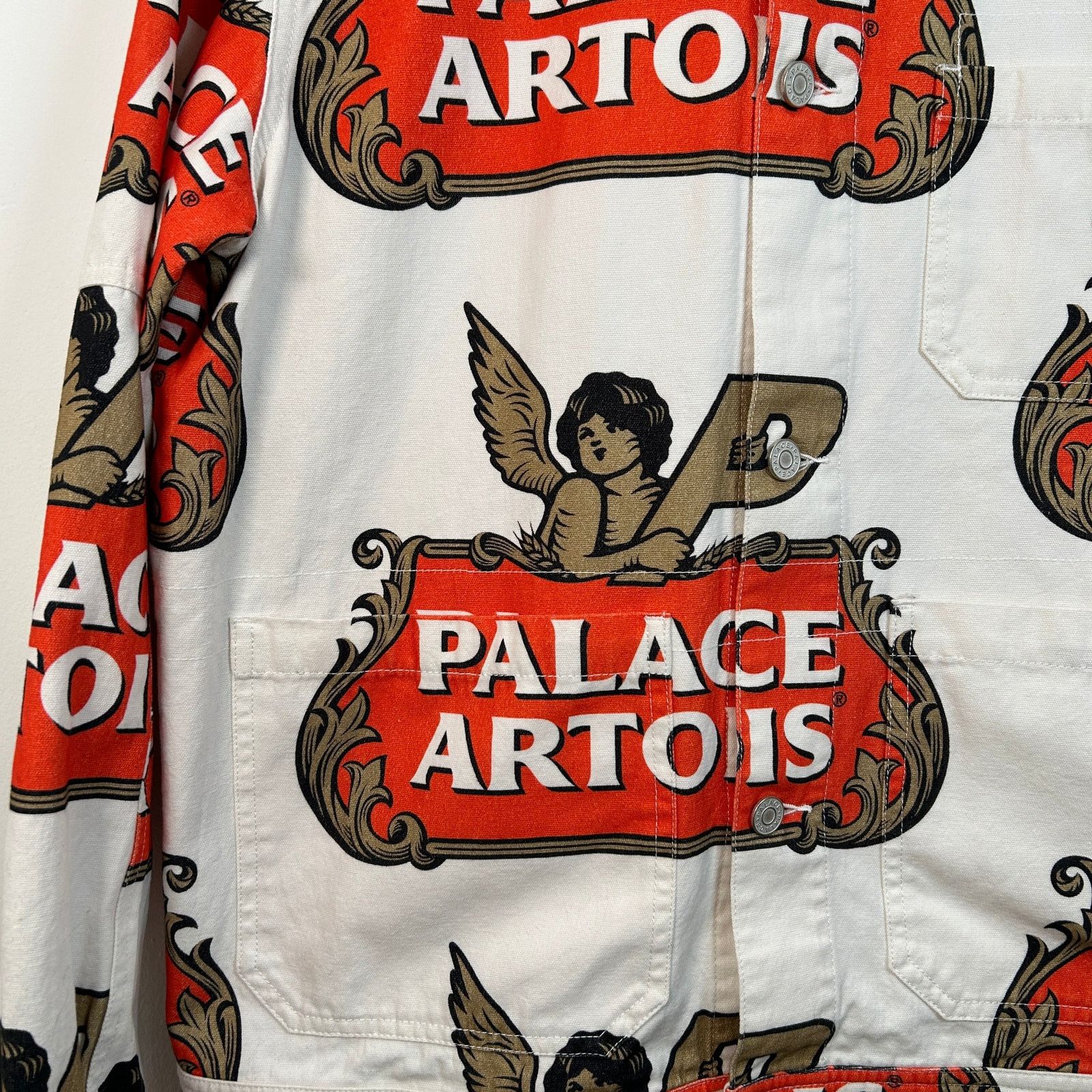 Palace × Stella McCartney Palace x Stella Artois All Over Logo Print Jean Jacket Size US L / EU 52-54 / 3 - 3 Thumbnail
