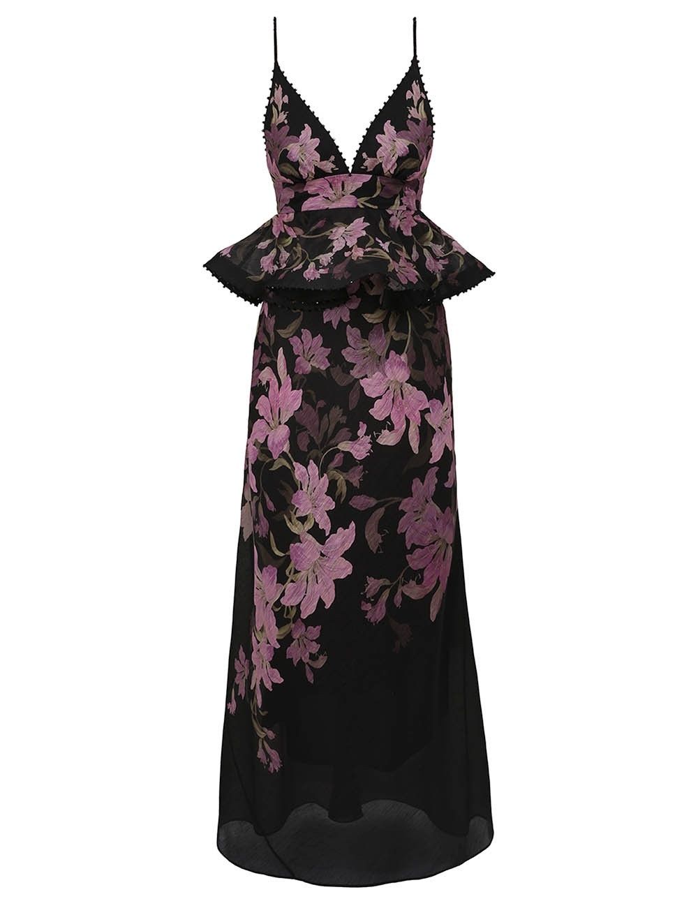 oc11z0226 Dawning Ruffle Slip Dress In Multicolor