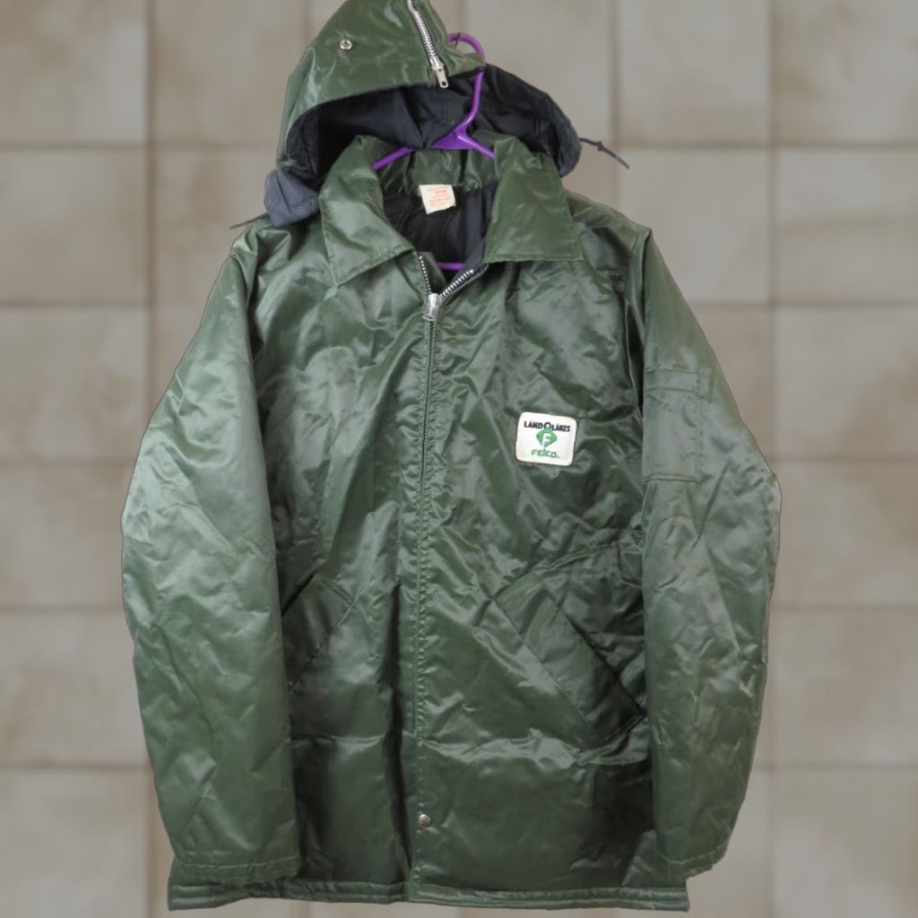 Vintage VINTAGE Lion Jacket Men M Fire Retardant Neon Green Hooded Lands O Lakes Patch Felco Green Fire Retardant Jacket Mens M Neon Green Size US M / EU 48-50 / 2 - 1 Thumbnail