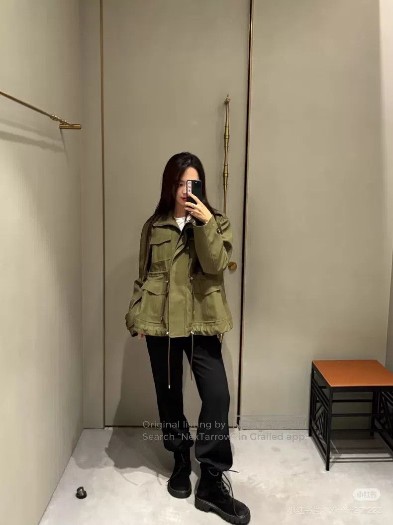 Loewe Loewe Military Green Multi-pocket Windbreaker Jacket, Loos Size XXS / US 00 / IT 34 - 7 Thumbnail