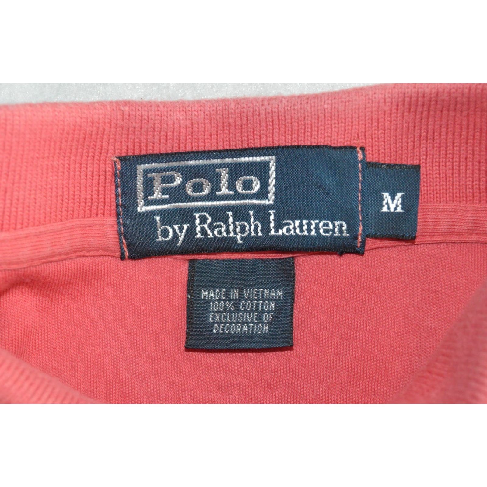 Polo Ralph Lauren VINTAGE Polo Ralph Lauren Polo Shirt Men M Pink Cotton Logo Embroidered Short Sleeve Classic 90s? Size US M / EU 48-50 / 2 - 4 Thumbnail