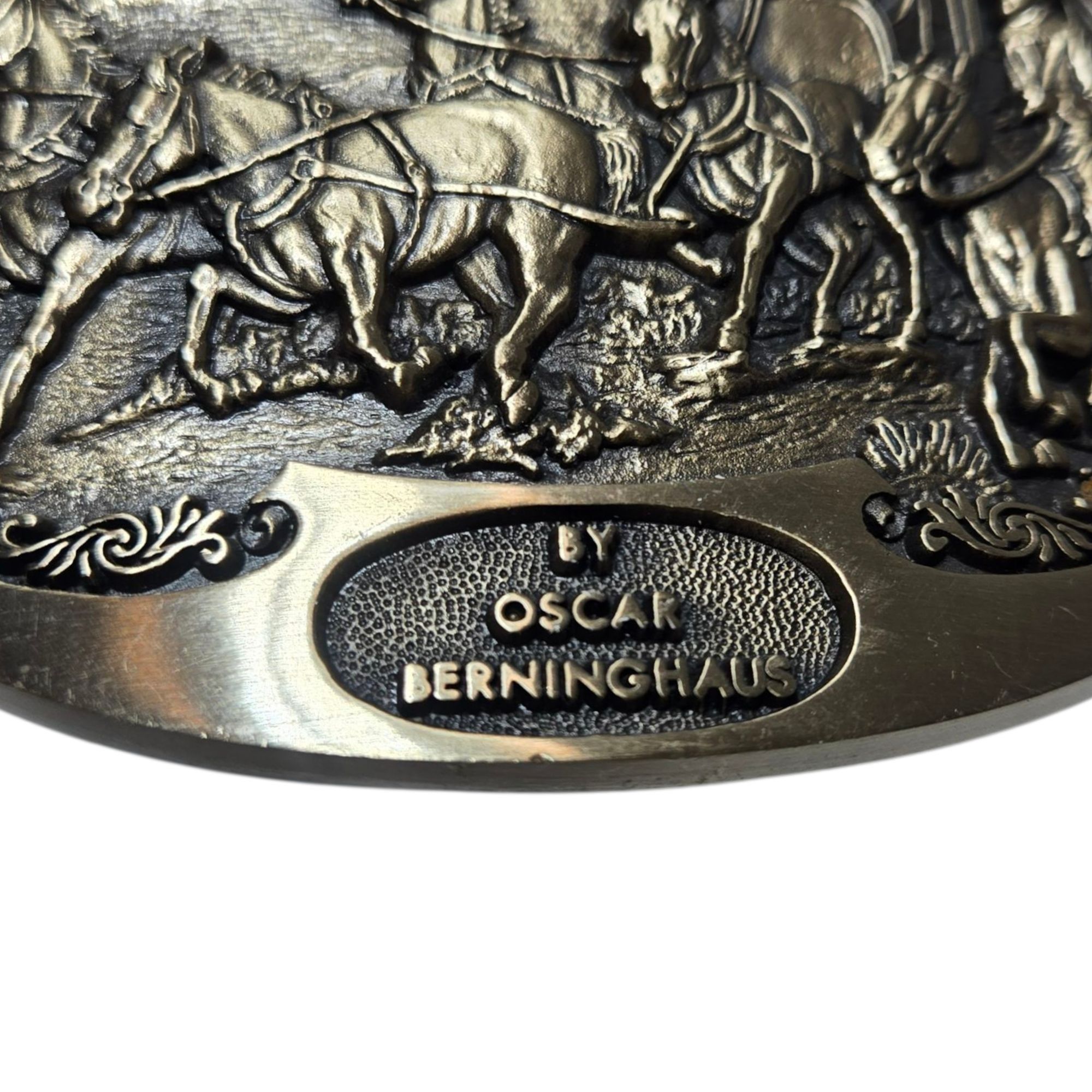 Other Oscar Berninghaus Through Hostile Country Belt Buckle Cowboy Size ONE SIZE - 2 Thumbnail