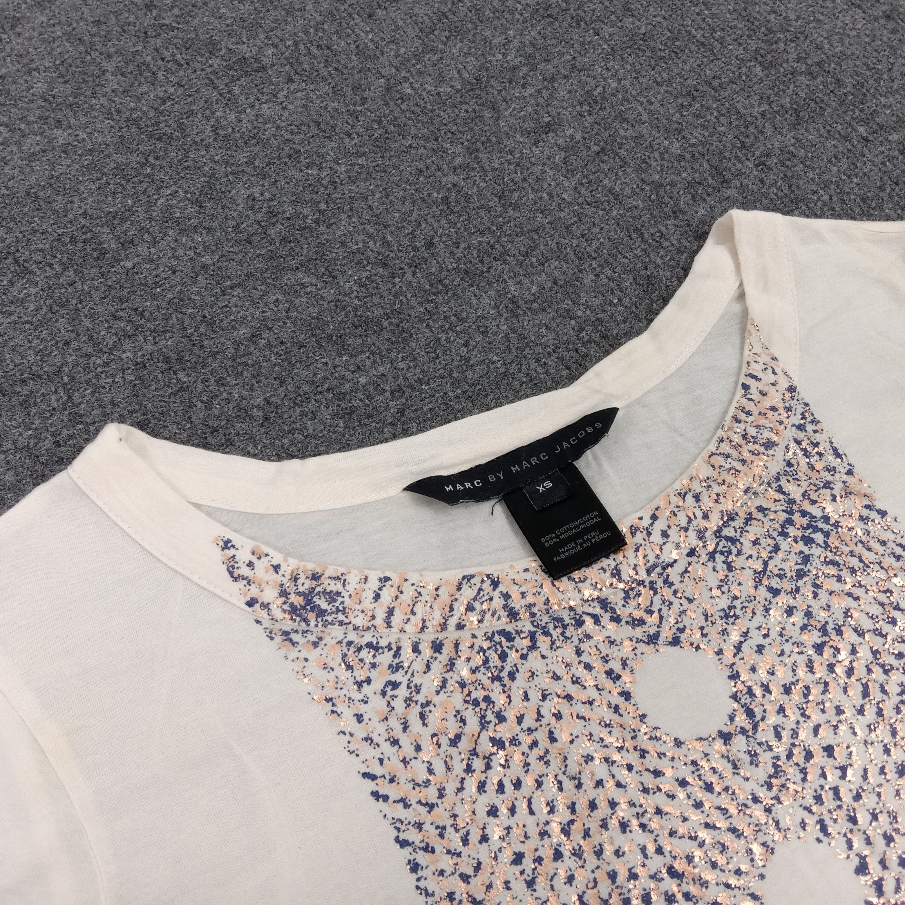 Designer × Marc by Marc Jacobs × Vintage Marc By Marc Jacobs Designer Art Tshirt Size XS / US 0-2 / IT 36-38 - 4 Thumbnail