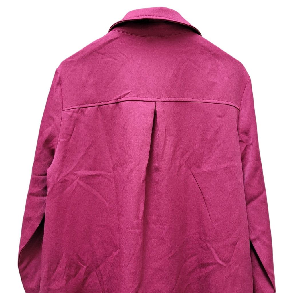 PrettyLittleThing Pretty Little Things Plum Long Sleeves Oversized Shirt Top Size XL / US 12-14 / IT 48-50 - 4 Thumbnail