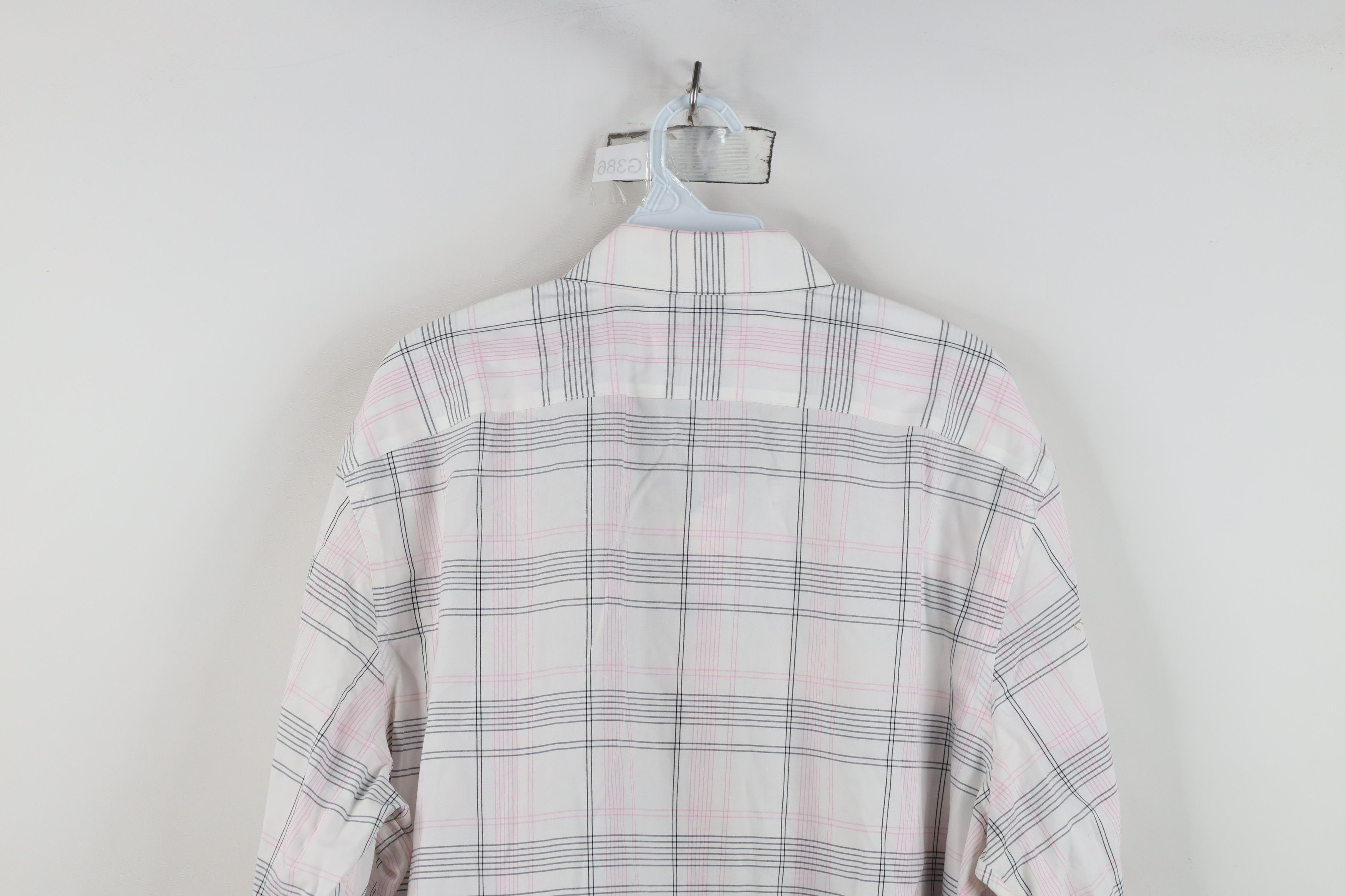 Banana Republic Banana Republic Camden Fit Collared Button Shirt White Plaid Size US XL / EU 56 / 4 - 12 Thumbnail