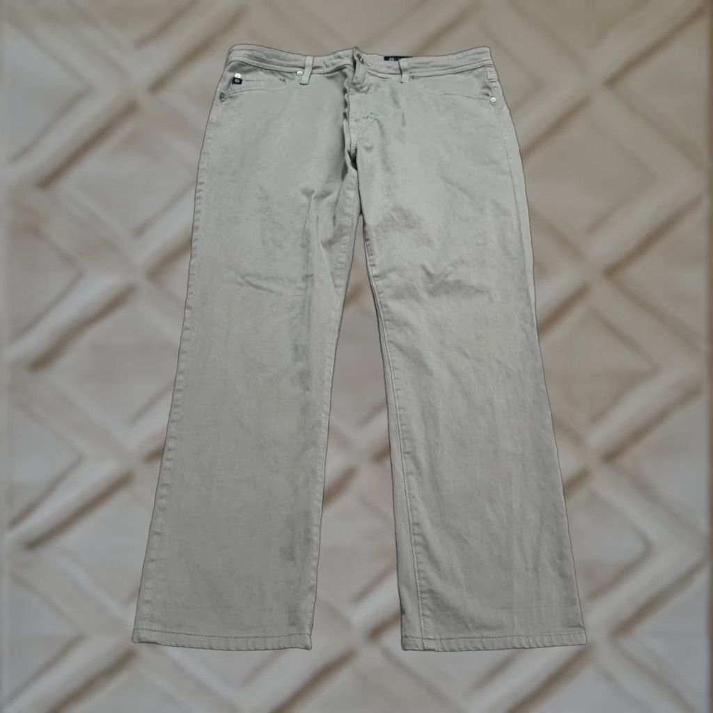 Vintage AG Adriano Goldschmied The Everett Slim Straight Chino Pants Mens 36x34 Gray Size US 36 / EU 52 - 1 Thumbnail