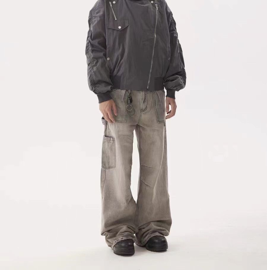 Designer × Japanese Brand × Vintage Vintage street washed and distressed micro flare work jeans Size US 28 / EU 44 - 3 Thumbnail