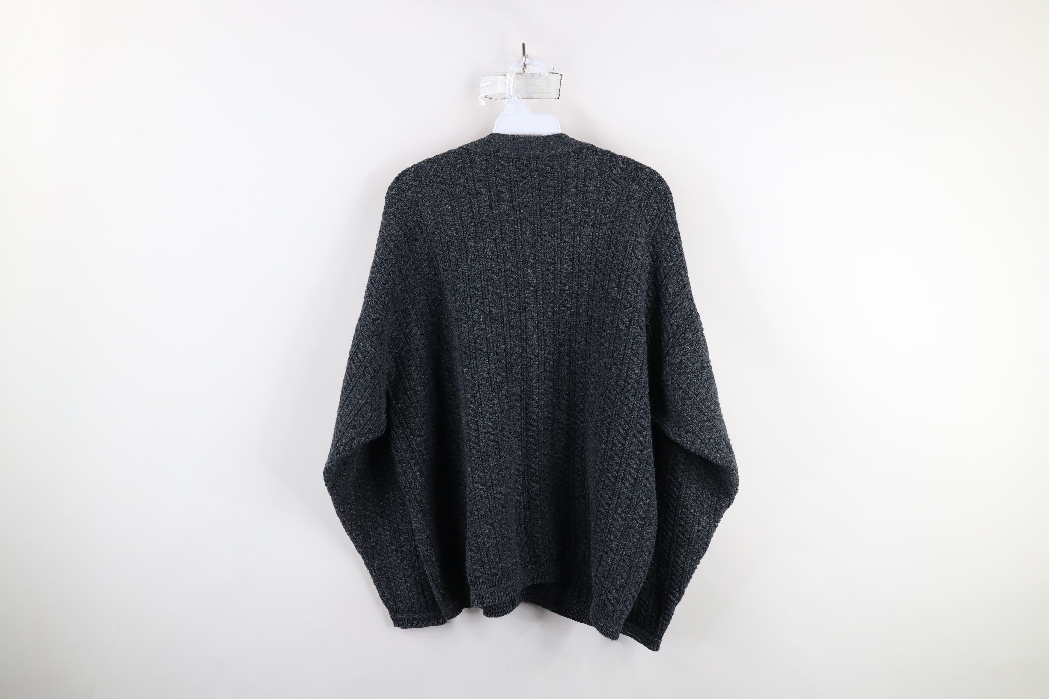 Vintage Vintage 90s Streetwear Textured Knit Cardigan Sweater USA Size US L / EU 52-54 / 3 - 8 Thumbnail