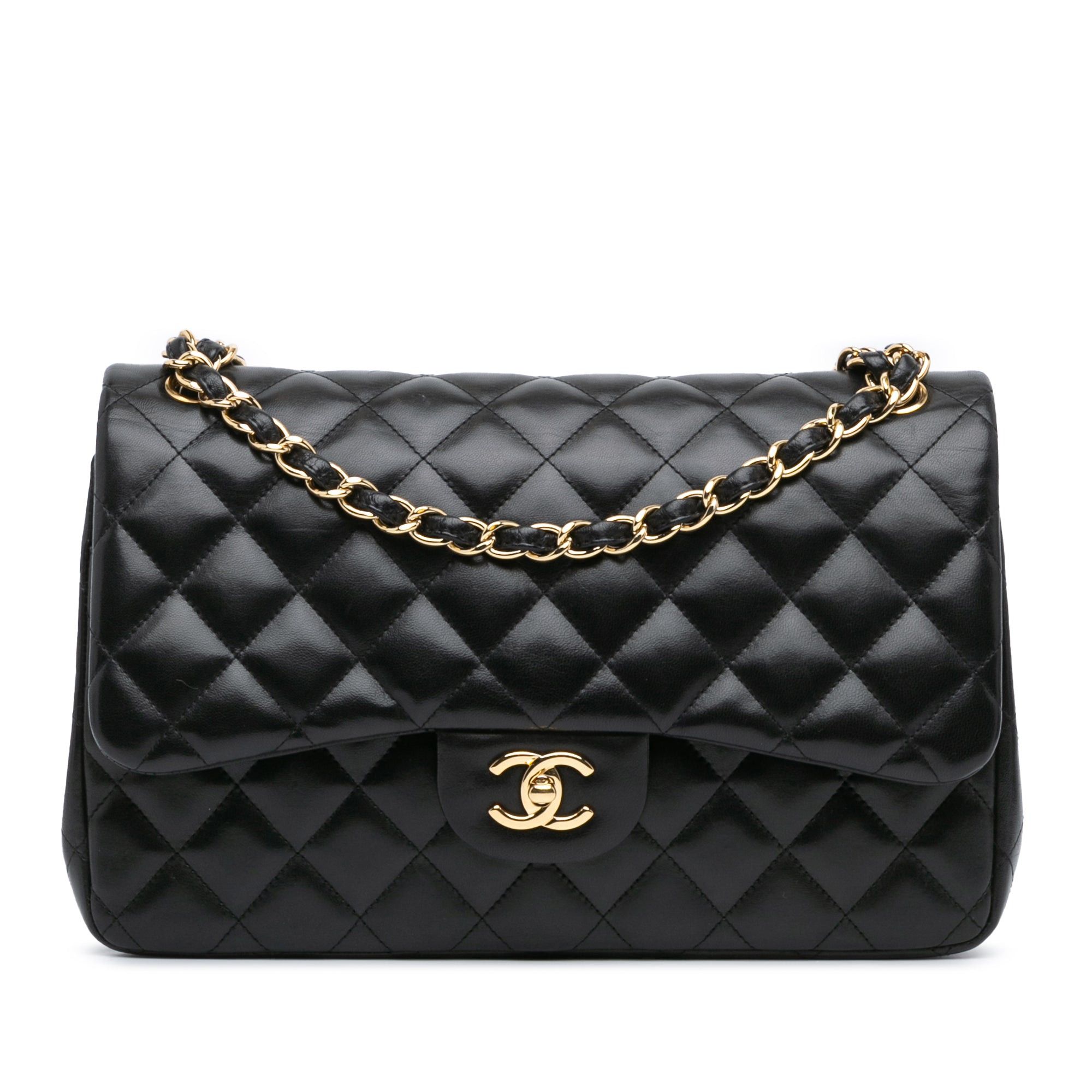 Chanel Chanel Jumbo Classic Lambskin Double Flap Black Size ONE SIZE - 1 Thumbnail