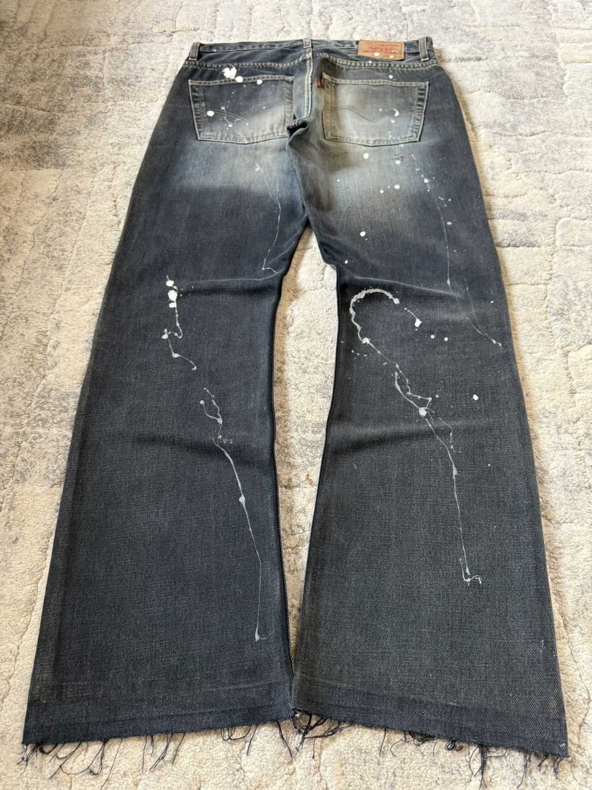 Levi's Rare Levis 517 Distressed Boro Shadow Fade Flared Jeans Size US 34 / EU 50 - 2 Thumbnail