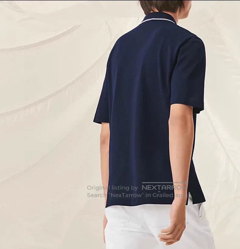 Hermes Hermes Short-sleeved Polo shirt, dark blue Size US M / EU 48-50 / 2 - 7 Thumbnail