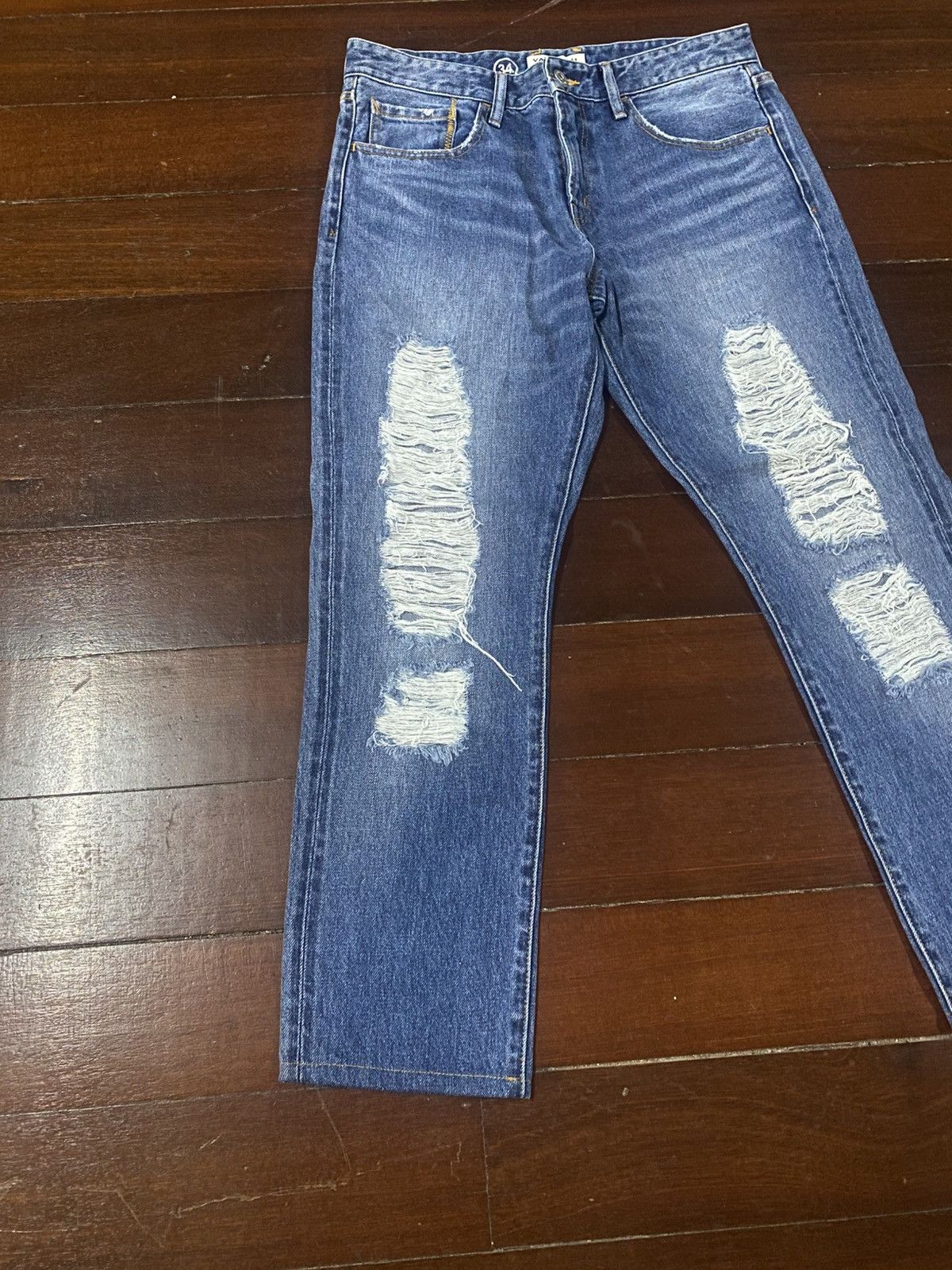 Vanquish Vanquish Japan Faded Blue Jeans distressed Size US 34 / EU 50 - 3 Thumbnail
