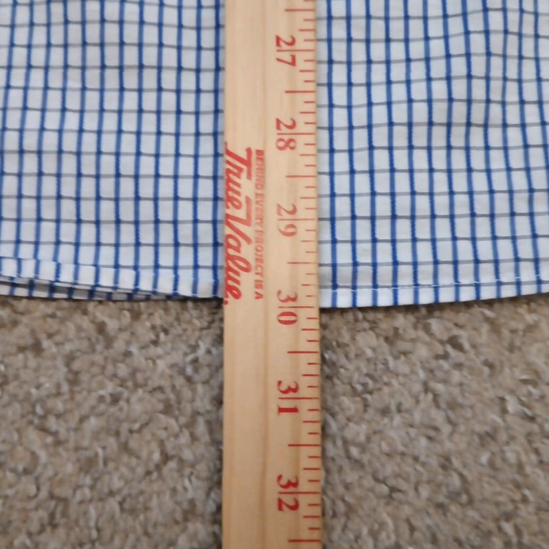 Haggar Haggar Shirt Mens 16.5 Blue Plaid Long Sleeve Button Up Cotton Blend Size US XL / EU 56 / 4 - 7 Thumbnail