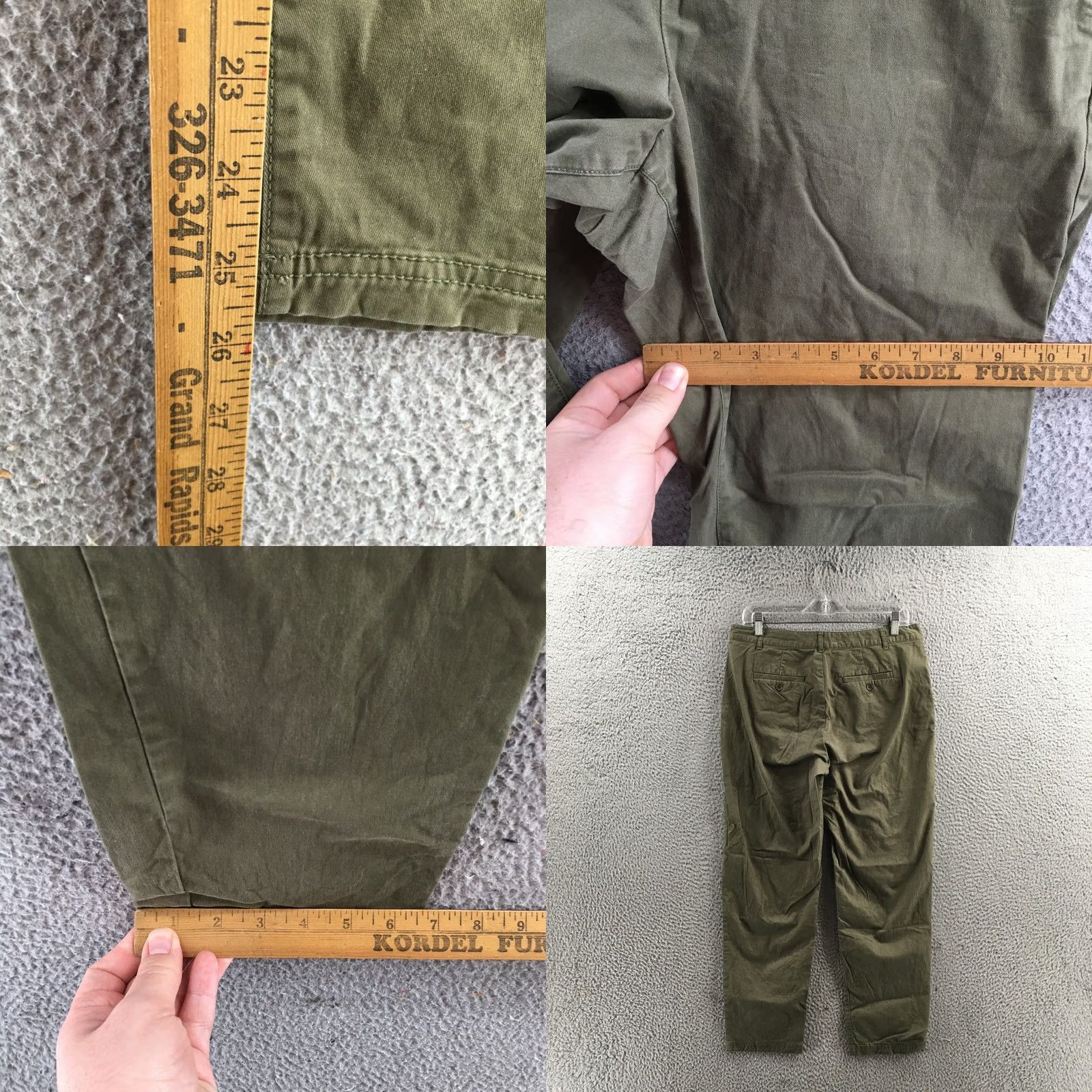 Banana Republic Banana Republic Chino Pants Womens 6 Olive Green Cotton Blend Button Front Zip Pants Size 28" / US 6 / IT 42 - 8 Thumbnail
