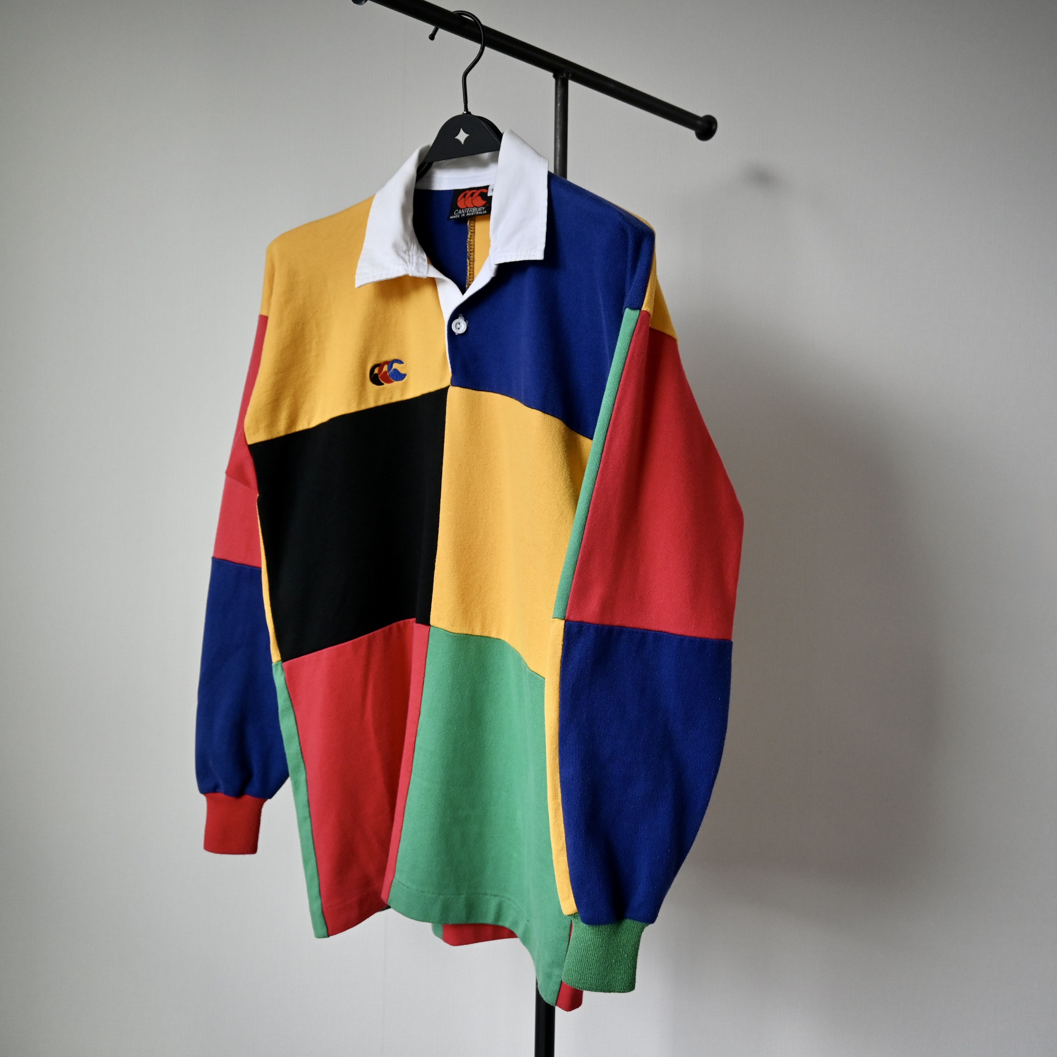 Canterbury of New Zealand VTG 1990s Canterbury multicolor patchwork rugbyshirt Size US M / EU 48-50 / 2 - 1 Thumbnail