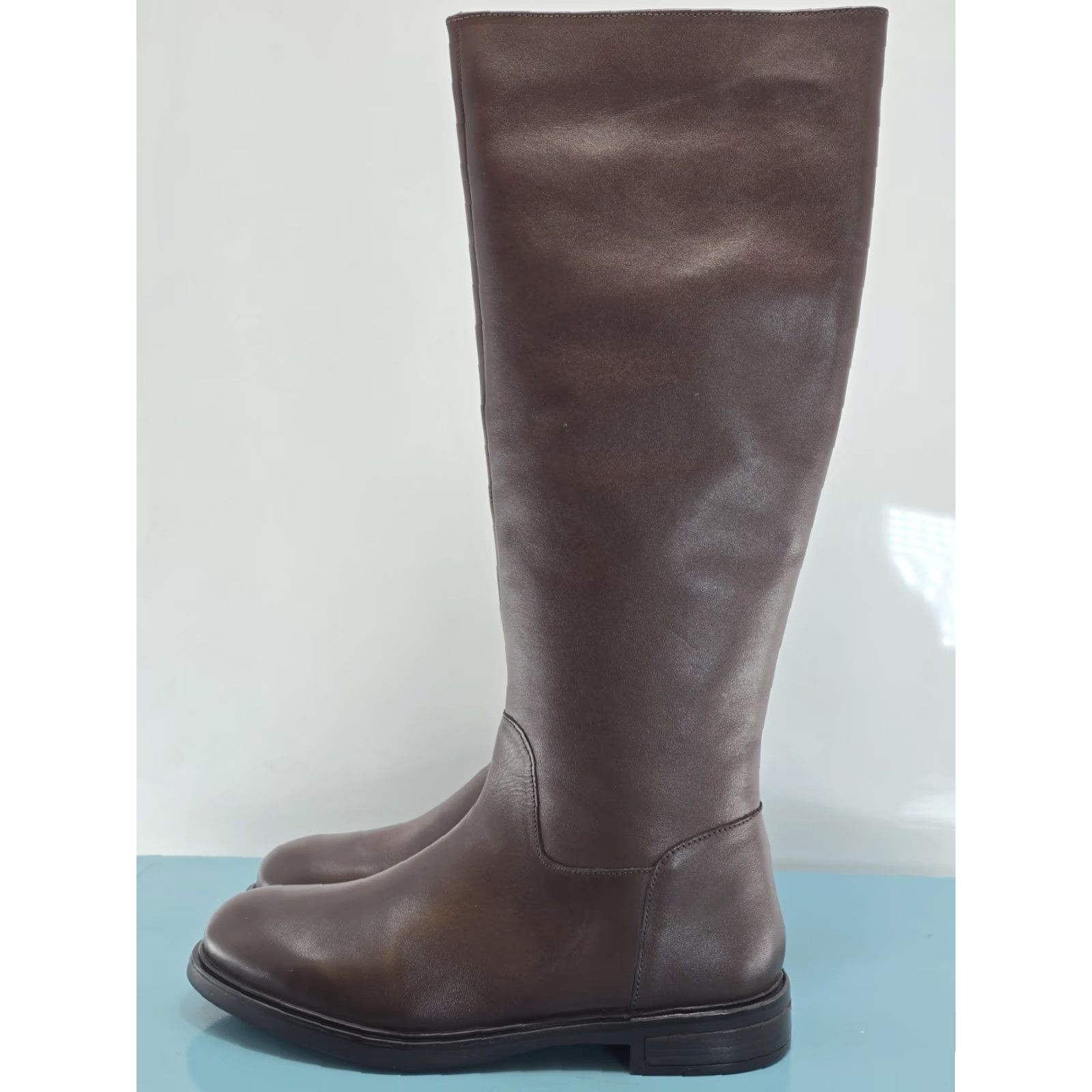 Seychelles Seychelles Dancing Circles Brown Leather Boots Sz 8 M - Women's, Knee High - Brown, Platform, Dance Theme, Shoe Size US 8 / IT 38 - 4 Thumbnail