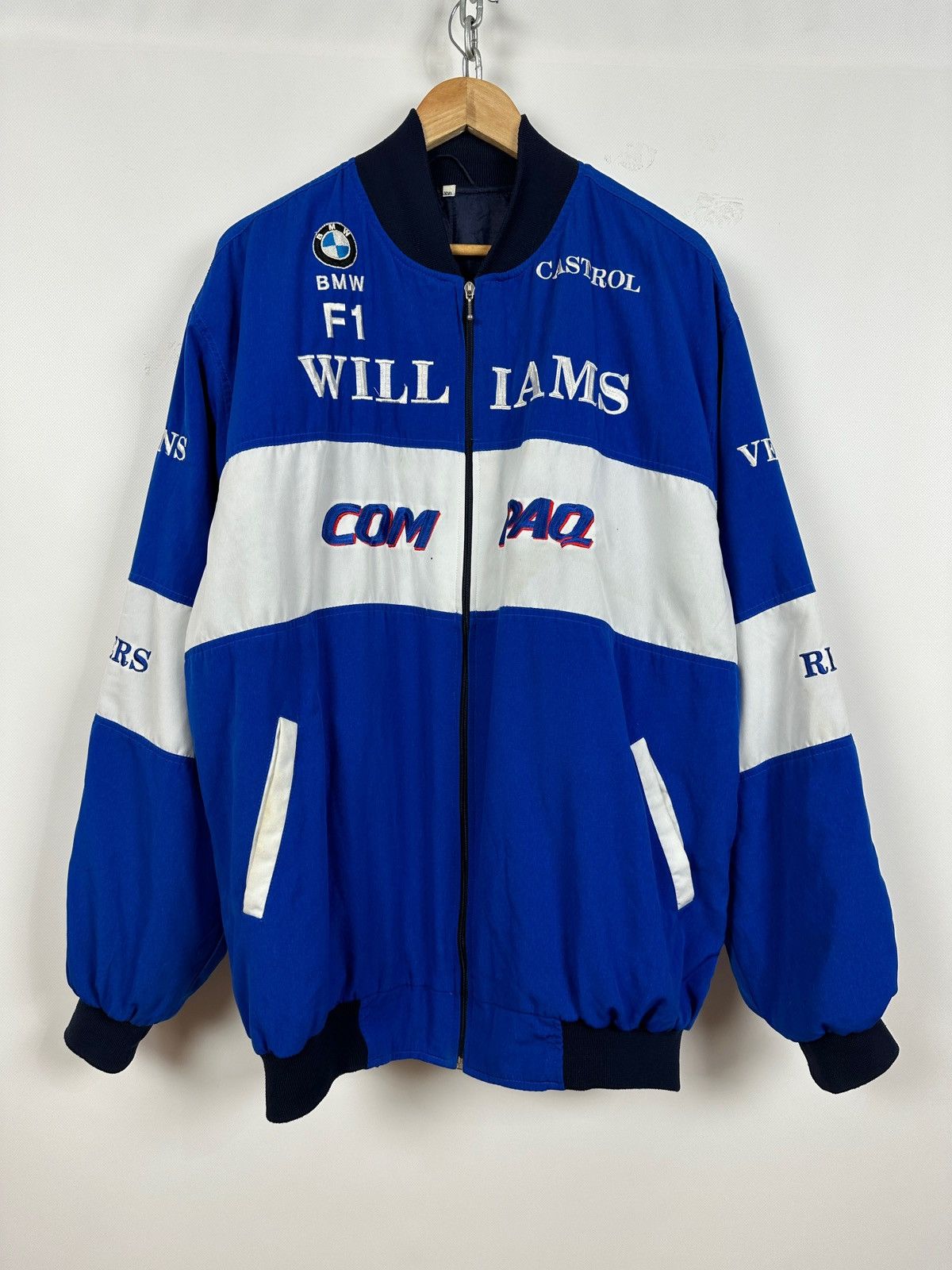 BMW Vintage BMW F1 Williams Ralf Schumacher Racing Bomber Jacket Size US XXL / EU 58 / 5 - 5 Thumbnail