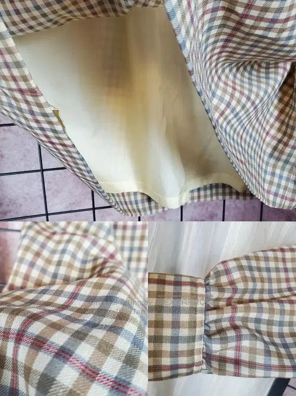 Burberry Burberry Women's Brown Wool Plaid Long Sleeve Shirt. Size M / US 6-8 / IT 42-44 - 7 Thumbnail