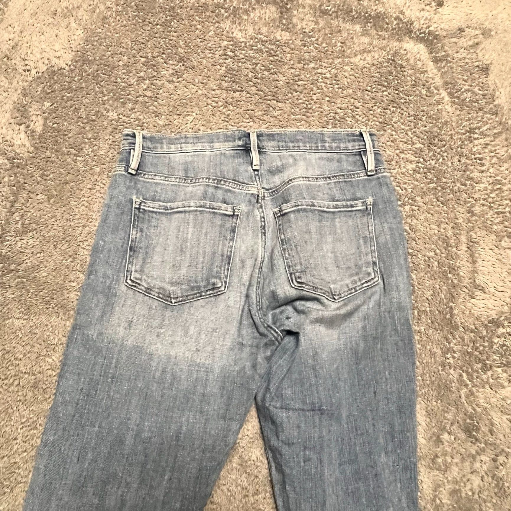 Frame FRAME Frame Jeans Womens 24 Le Beau Crop Light Wash Distressed Raw Hem Women XS? Size 42" / US 20 - 4 Thumbnail