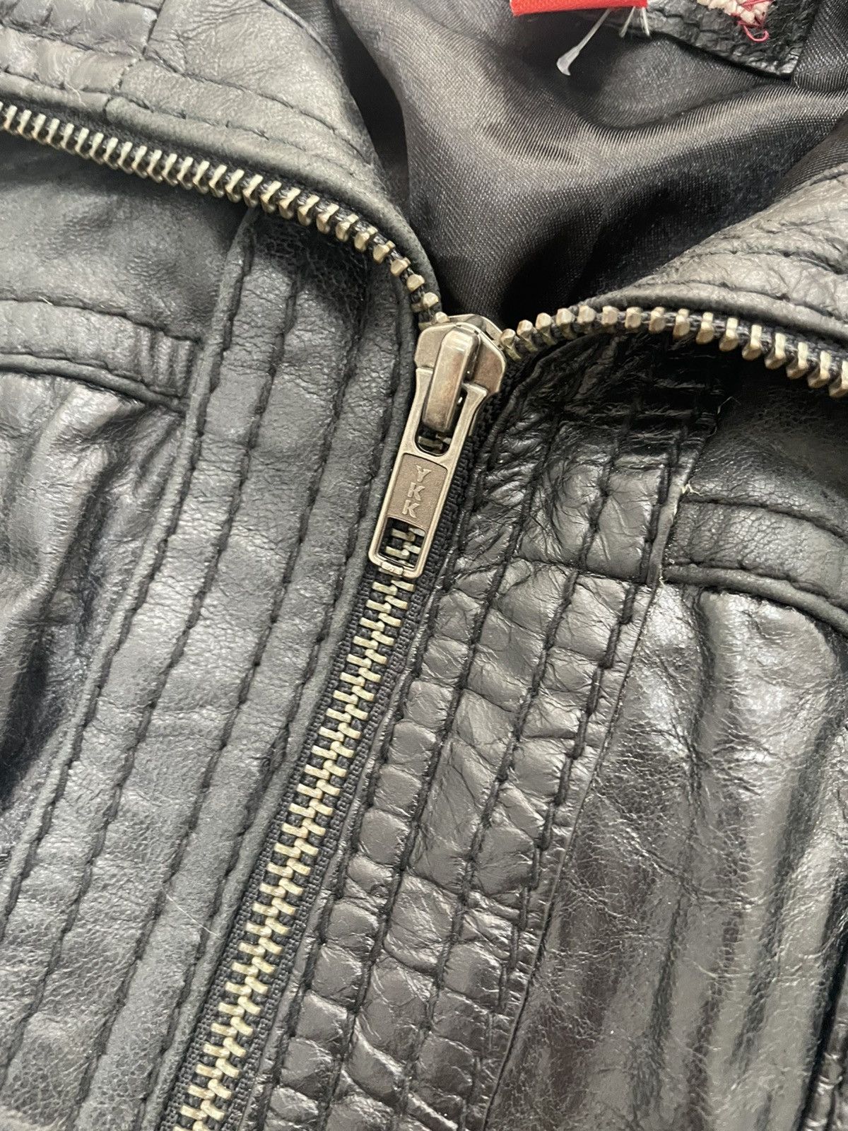 14th Addiction Rare leather bomber jacket 14th addiction style multipocket Size US M / EU 48-50 / 2 - 7 Thumbnail