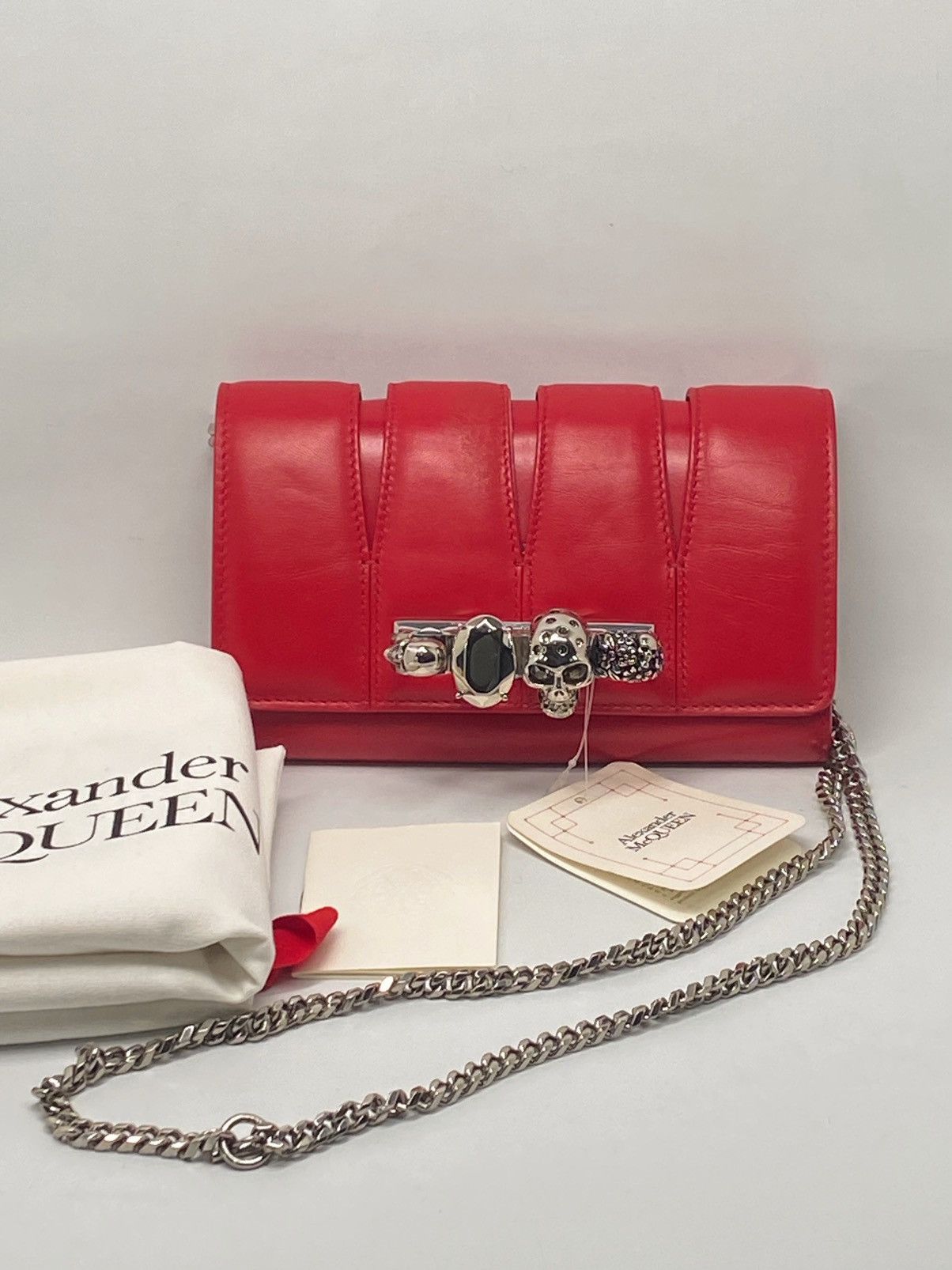 Alexander McQueen The Slash Skull Clutch Bag