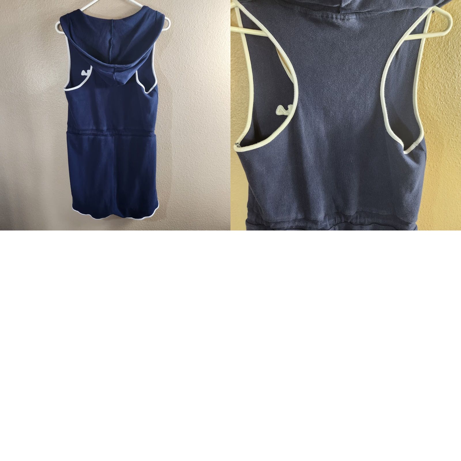 Fila Fila Womens |L| Navy Hooded Scoopneck Romper Shirt Size 36" / US 14 / IT 50 - 8 Thumbnail