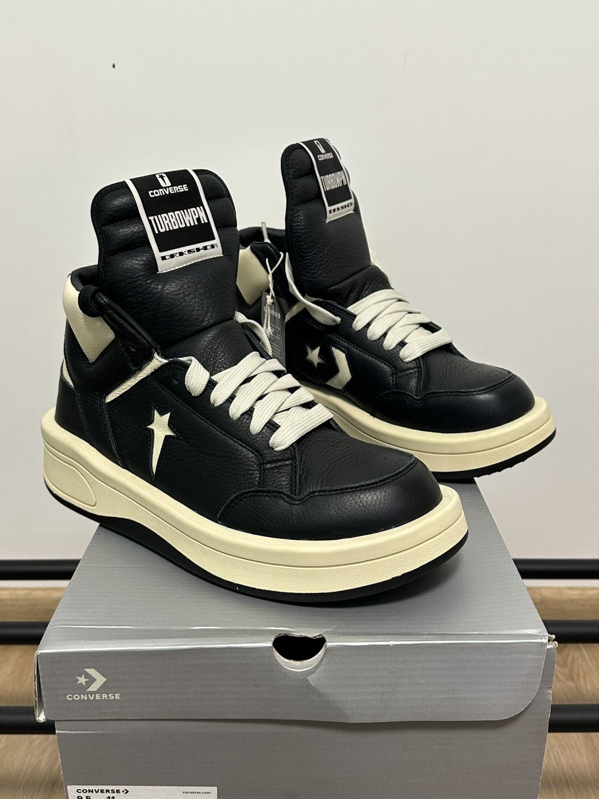Converse × Rick Owens Drkshdw Rick Owens DRKSHDW x Converse TURBOWPN, Size 43 EU Size US 10 / EU 43 - 1 Thumbnail