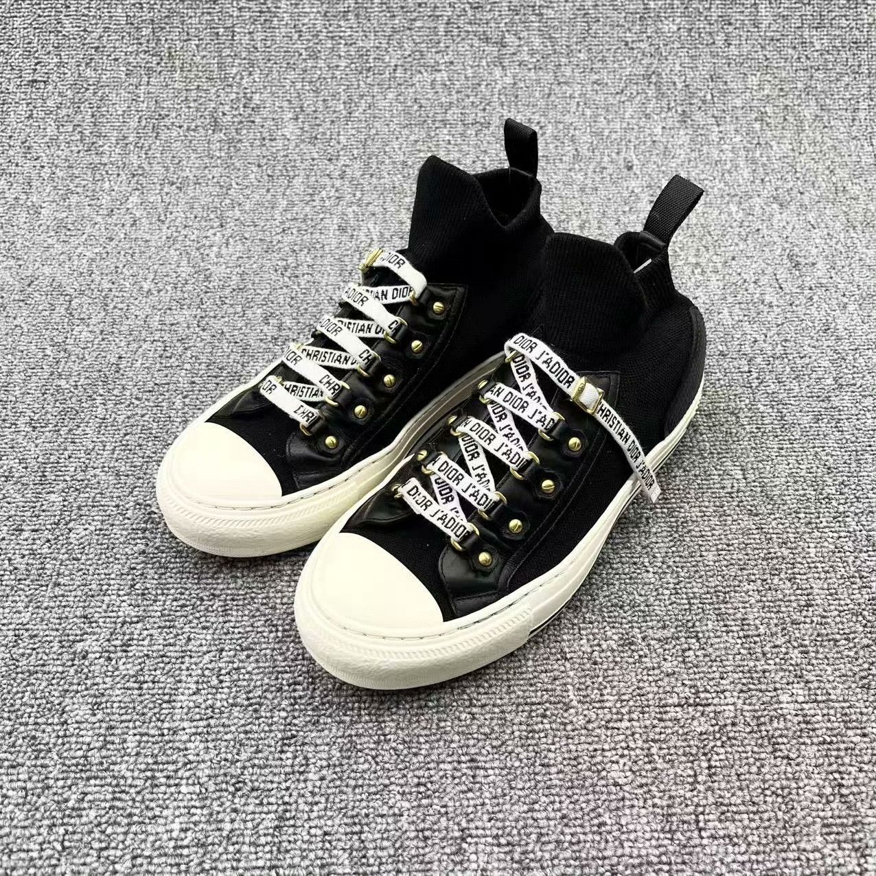 Dior Dior Black Hitop Sneakers 36 Women Size US 6 / IT 36 - 1 Thumbnail