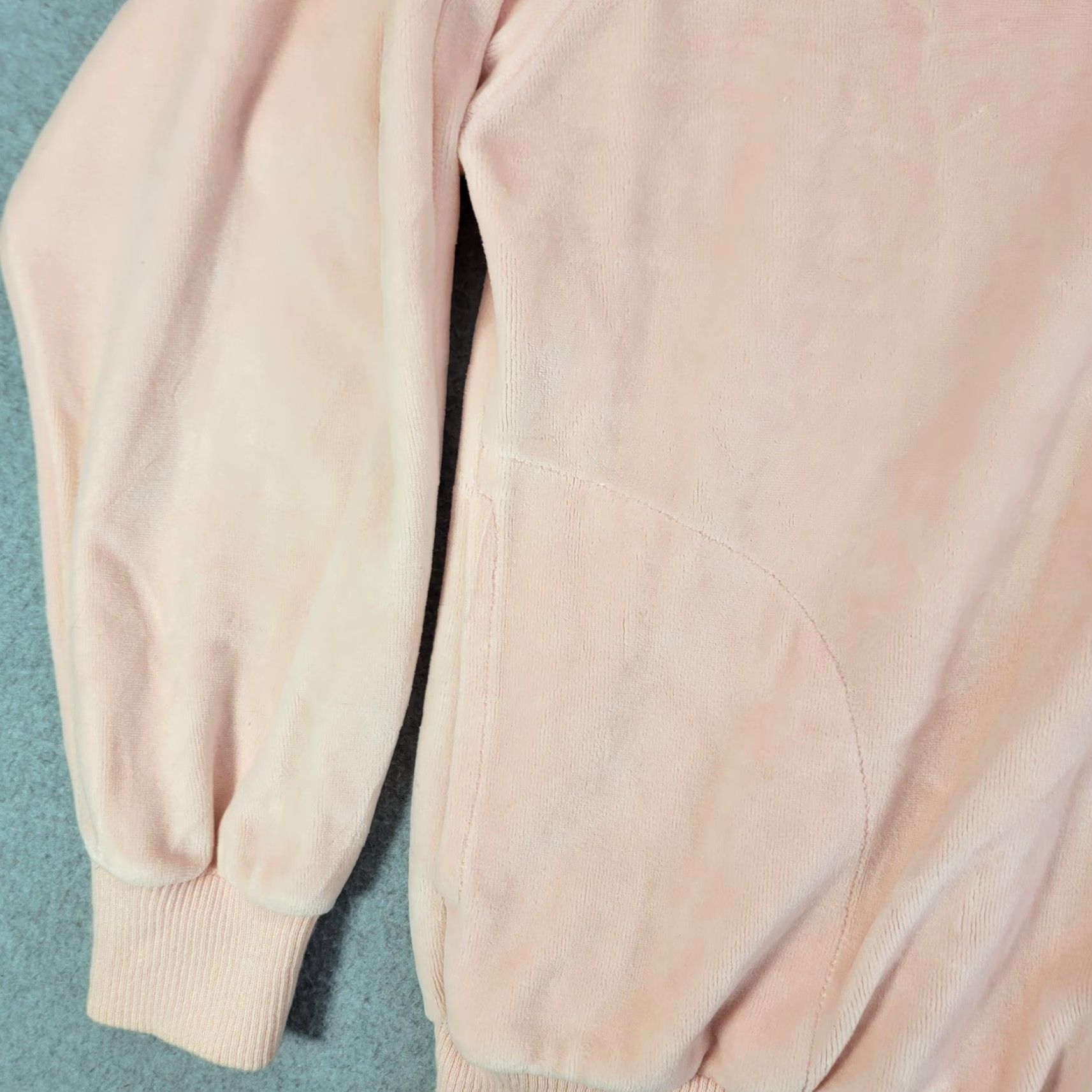 Velour Vintage Aileen Petites Jacket Womens M Pink Velour Bomber Quilted Zip 80s 90s Size M / US 6-8 / IT 42-44 - 3 Thumbnail