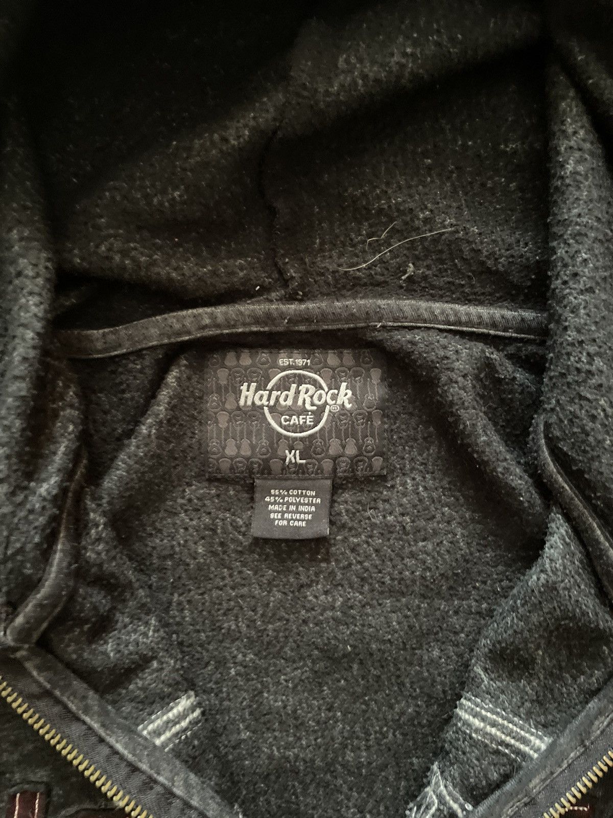 Hard Rock Cafe × Vintage 00s Hard Rock Cafe Zip-Hoodie Streetwear Vintage Big Logo Size US XL / EU 56 / 4 - 8 Thumbnail