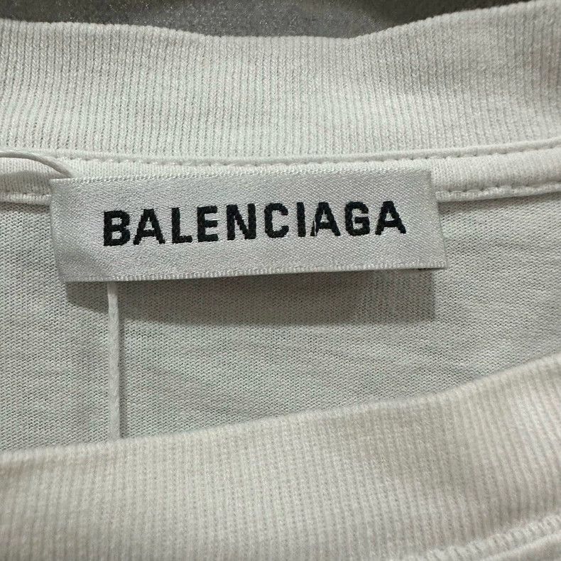 Balenciaga Balenciaga Colored Letter Back White Short Sleeve Size US S / EU 44-46 / 1 - 4 Thumbnail