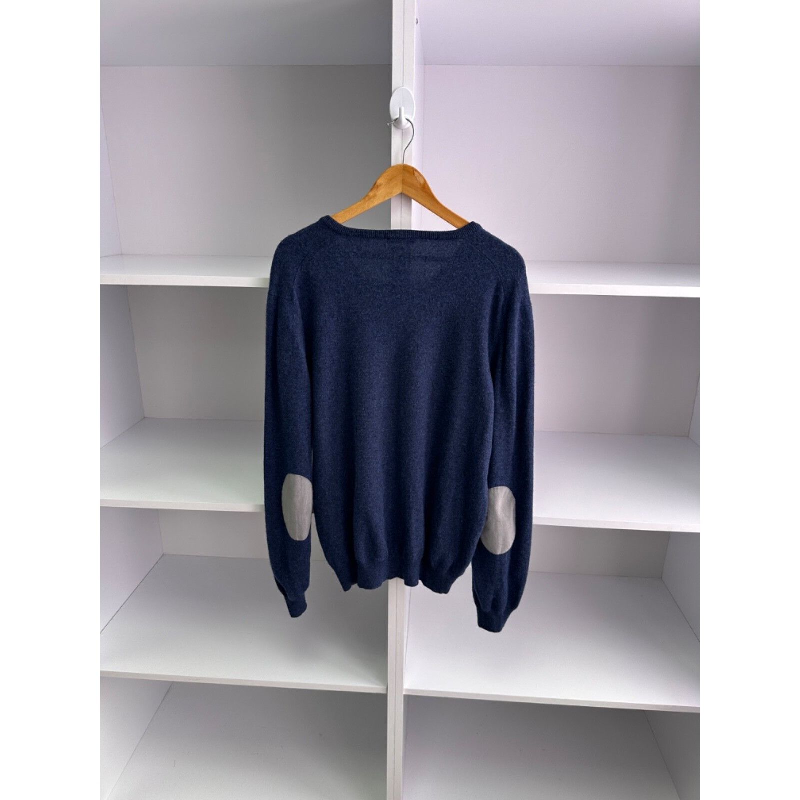 Gran Sasso VTG Gran Sasso Lana Wool V Neck Navy Sweater Size US XL / EU 56 / 4 - 7 Thumbnail
