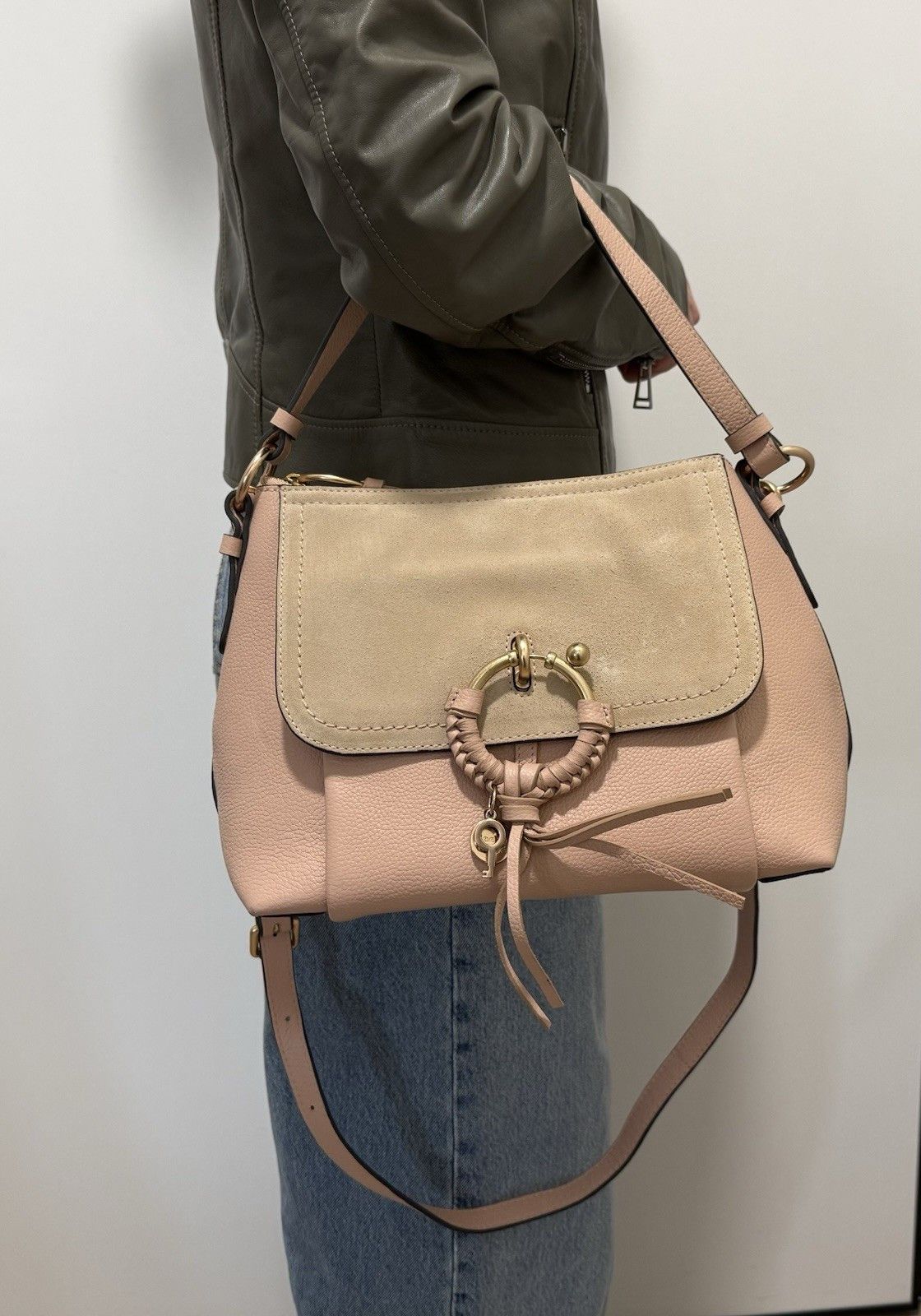 See by Chloe DDP See By Chloe Joan Leather crossbody suede bag peach Size ONE SIZE - 1 Thumbnail