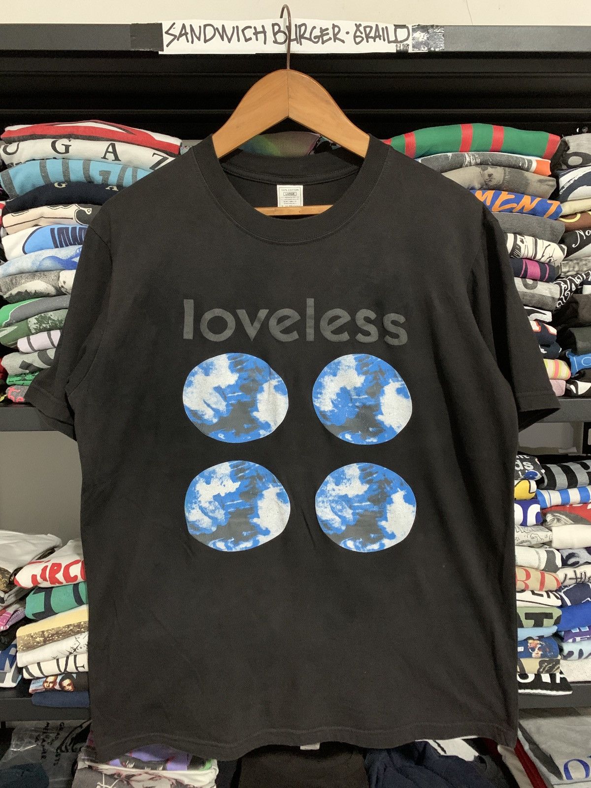 image of Band Tees x Tour Tee My Bloody Valentine Loveless in Faded Black, Men's (Size Large)