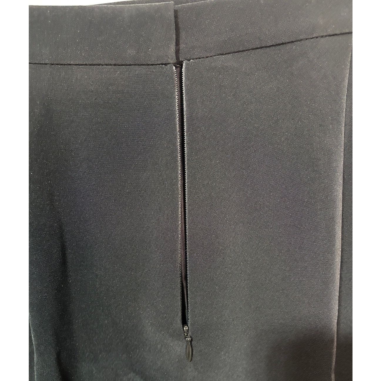 Oleg Cassini OLEG CASSINI Black Maxi Pencil Skirt w/ High Slit | Size 14 Size 36" / US 14 / IT 50 - 3 Thumbnail