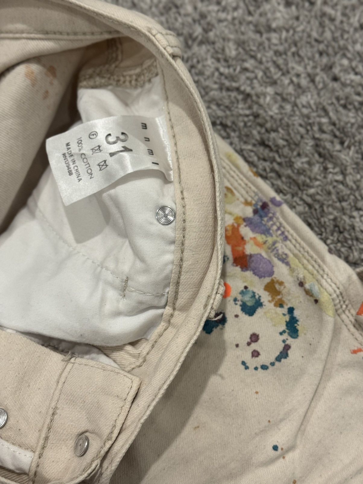 MNML MNML Flare White Paint Splatter Size US 31 - 2 Thumbnail