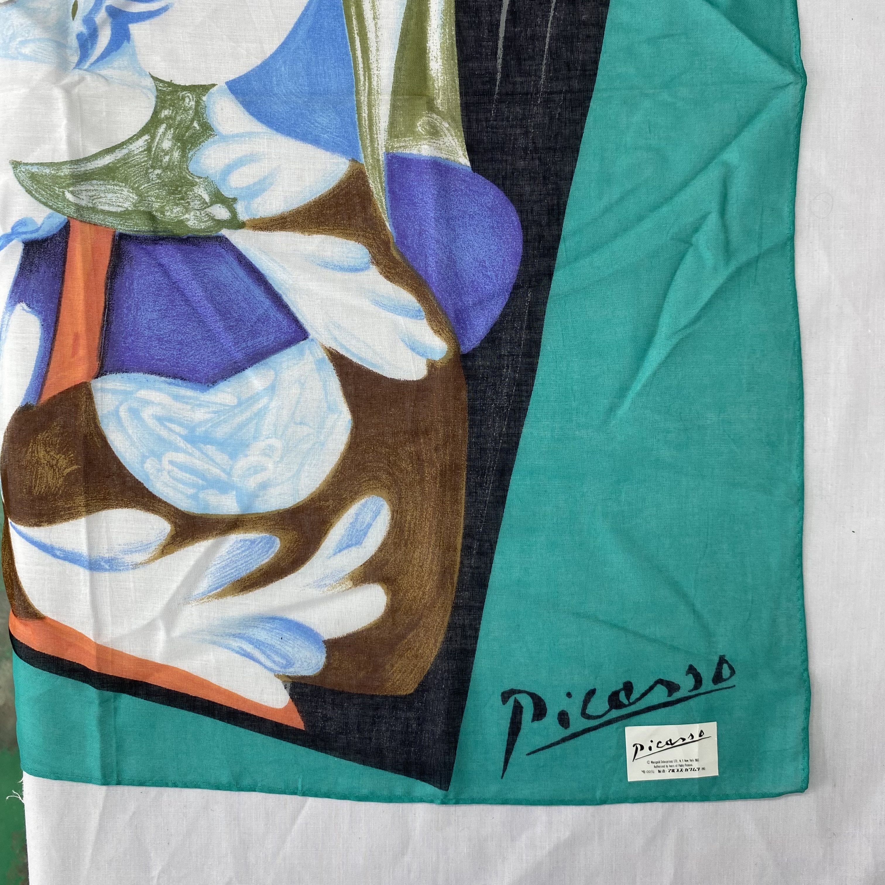 Vintage Vintage Picasso Handkerchief Neckerchief Bandana H214P Size ONE SIZE - 3 Thumbnail
