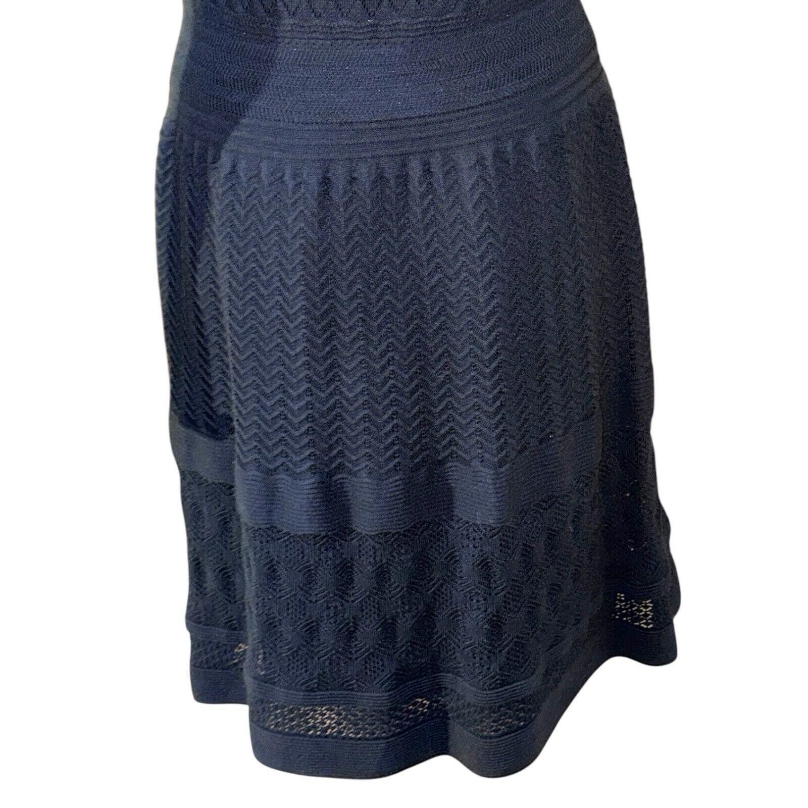 Polo Ralph Lauren NWT Ralph Lauren Black Pointelle Knit Sweater LBD Dress Sz M Size M / US 6-8 / IT 42-44 - 7 Thumbnail
