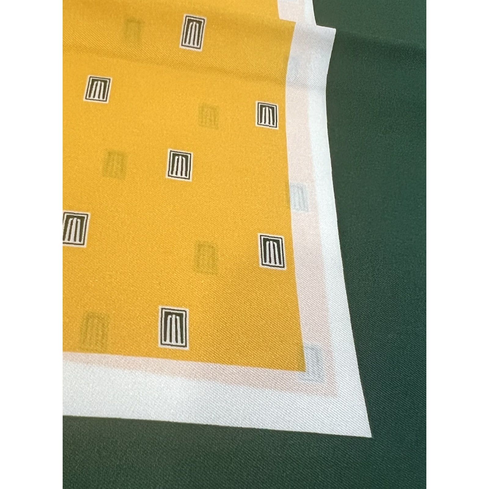 Vineyard Vines VINEYARD VINES Square Scarf Silk NEW Methodist University GB Packers Colors Geometric Silk Scarf Women Gold Square Scarf Women Size ONE SIZE - 7 Thumbnail
