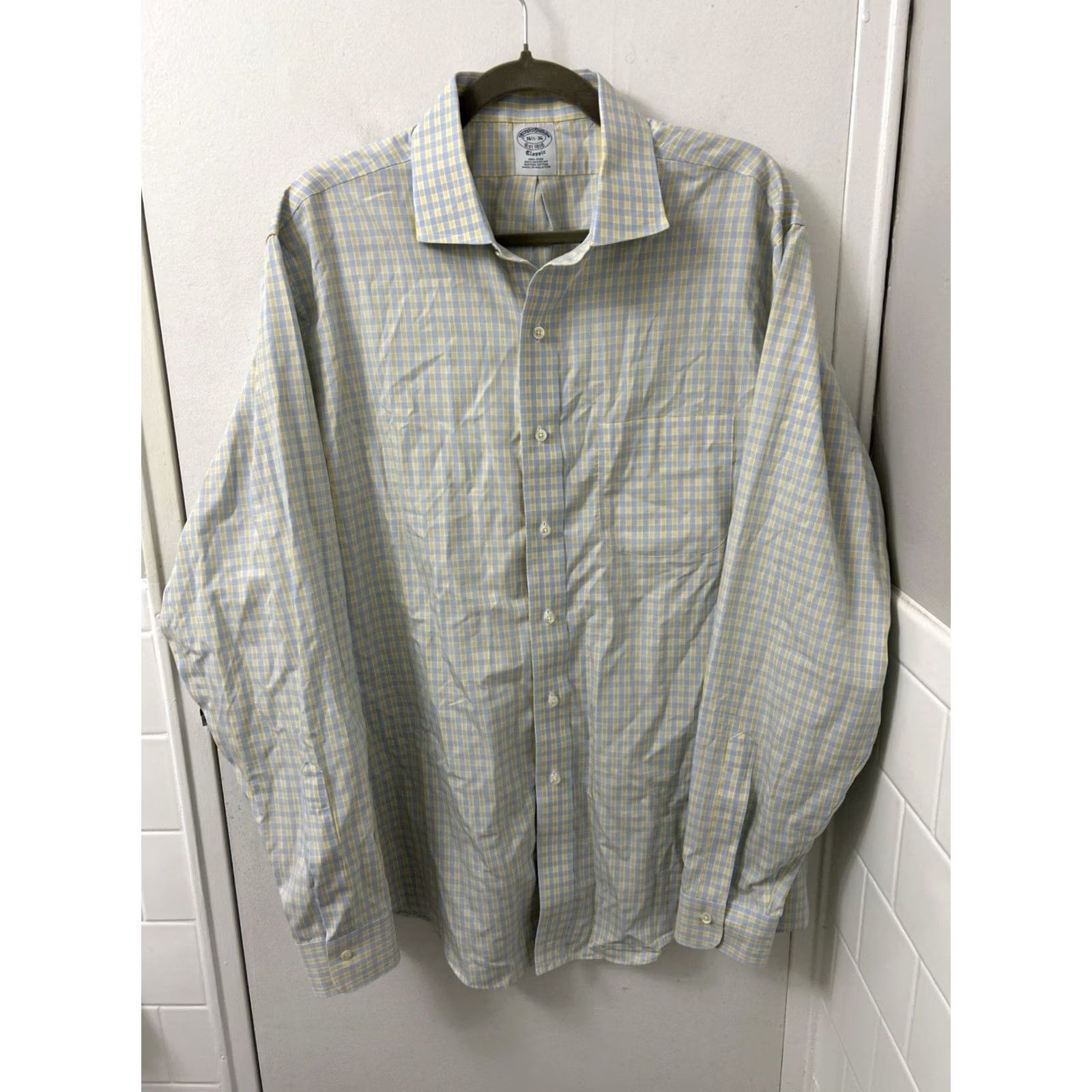 Brooks Brothers Brooks Brothers Classic Shirt Mens 16.5 36 Multicolor Non-Iron Supima Cotton Dress Shirt Long Sleeve Size US XL / EU 56 / 4 - 2 Thumbnail