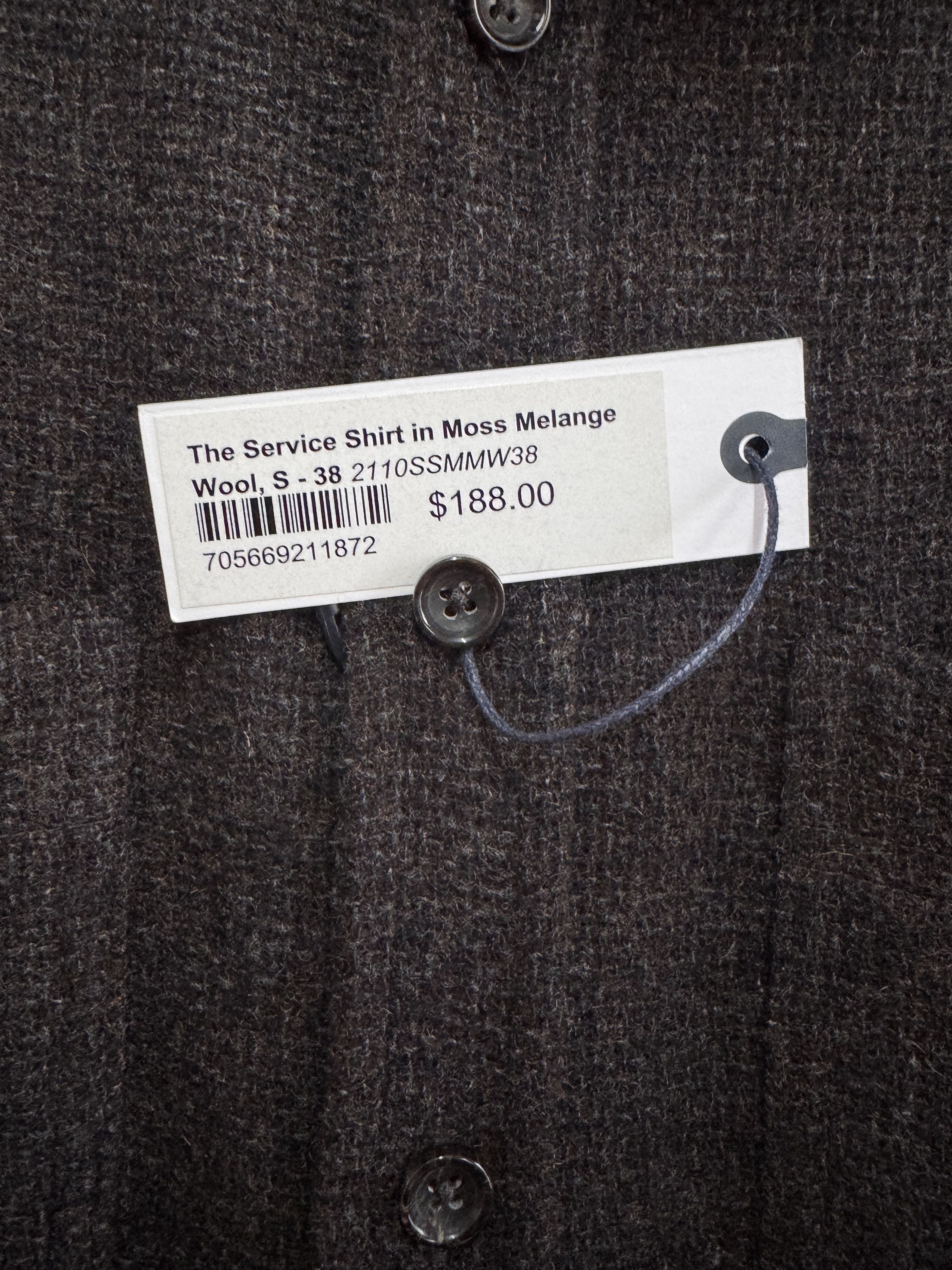 Taylor Stitch Taylor Stitch Service Shirt Moss Melange Wool Size 38 NWT Size US M / EU 48-50 / 2 - 4 Thumbnail