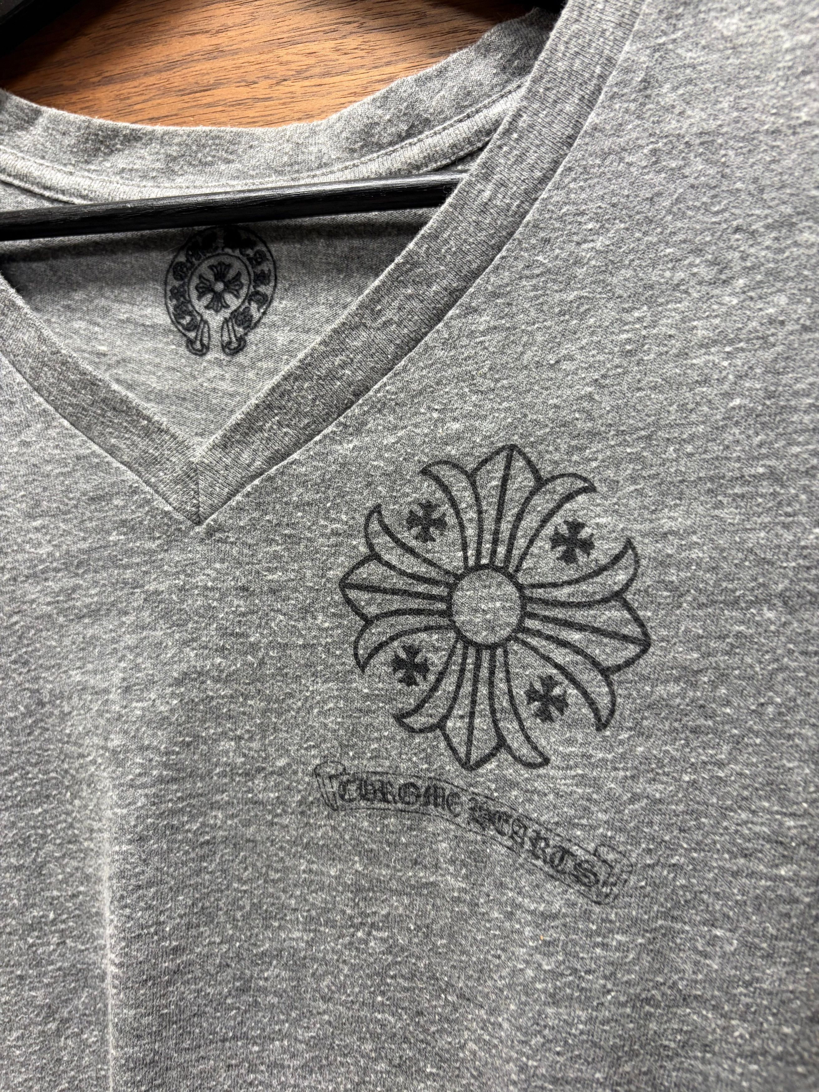 CHROME HEARTS Chrome Hearts Heather Gray T-shirt Size XL