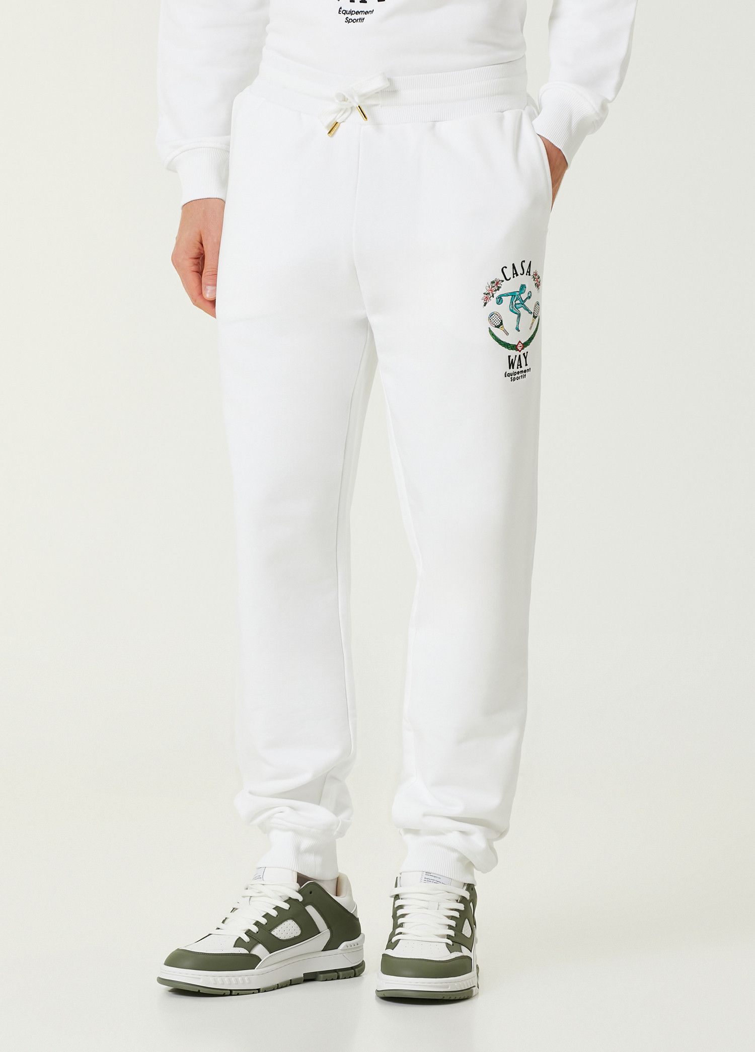 Casablanca CASABLANCA white organic cotton sweatpants Medium q Size US 32 / EU 48 - 3 Thumbnail
